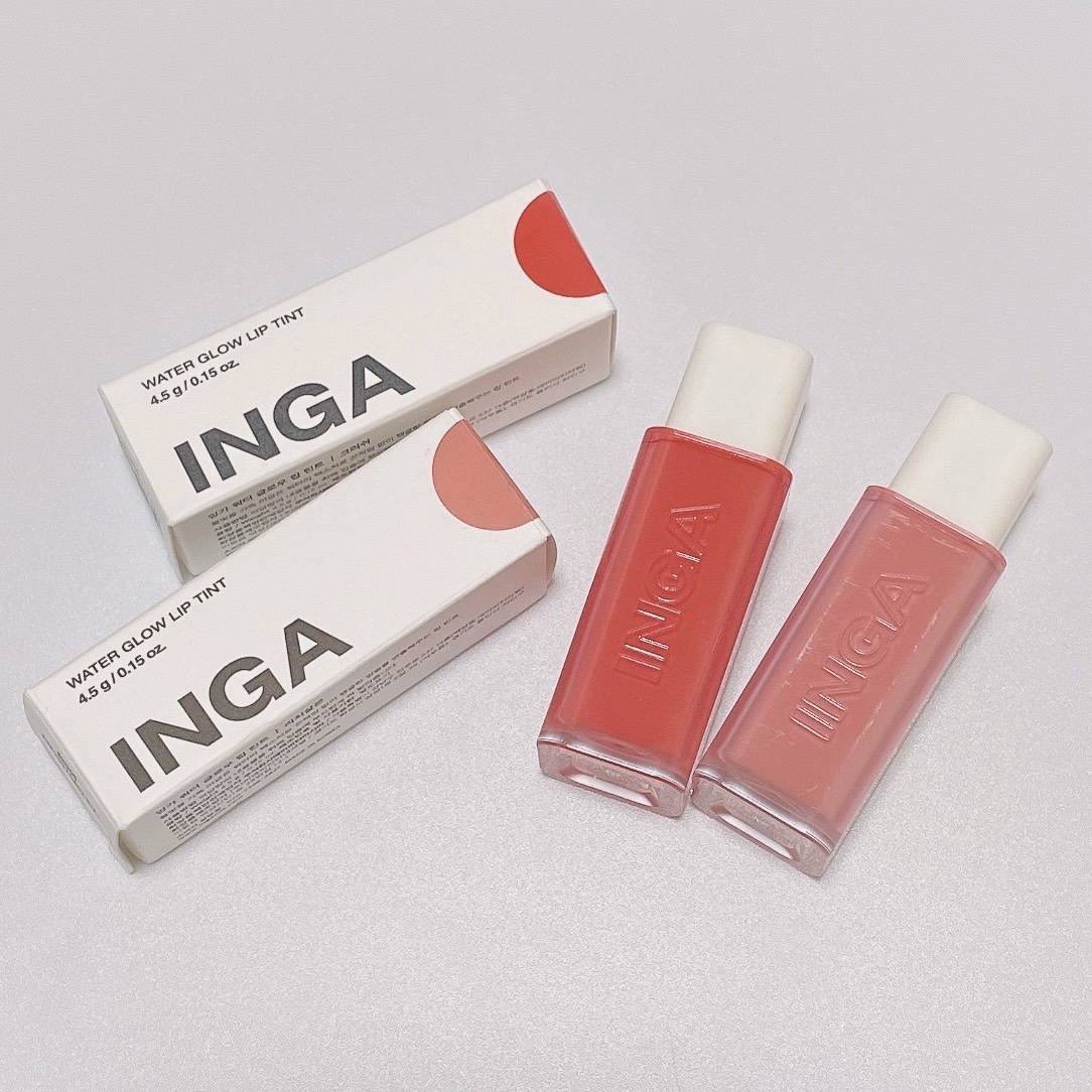ウォーターグローリップティント 02 リッチサーモン（Rich Salmon）/INGA/リップティントを使ったクチコミ（2枚目）