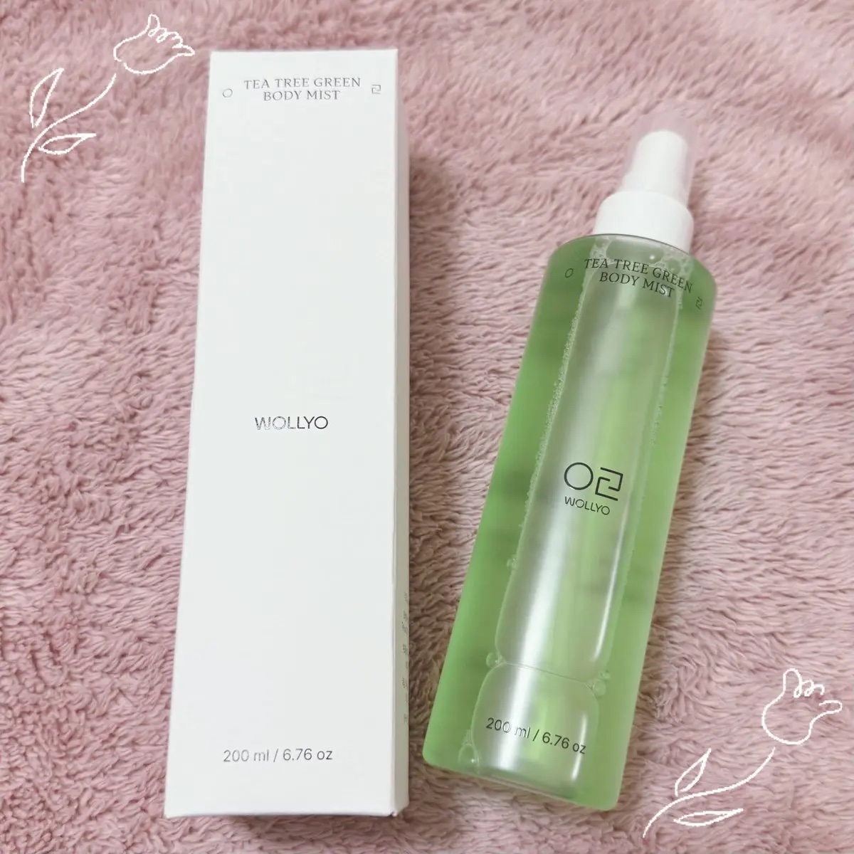 bibinで当選して頂いた🎯✨
WOLLYOのティーツリーグリーン🌿ボディーミスト🧴🫧使ってみたよ💓

💡スプレータイプで手を汚さずにシュッと吹きかけOK👌✨
💡サラサラテクスチャーでベタつかずすぐ馴染む🤍
💡逆さまにし