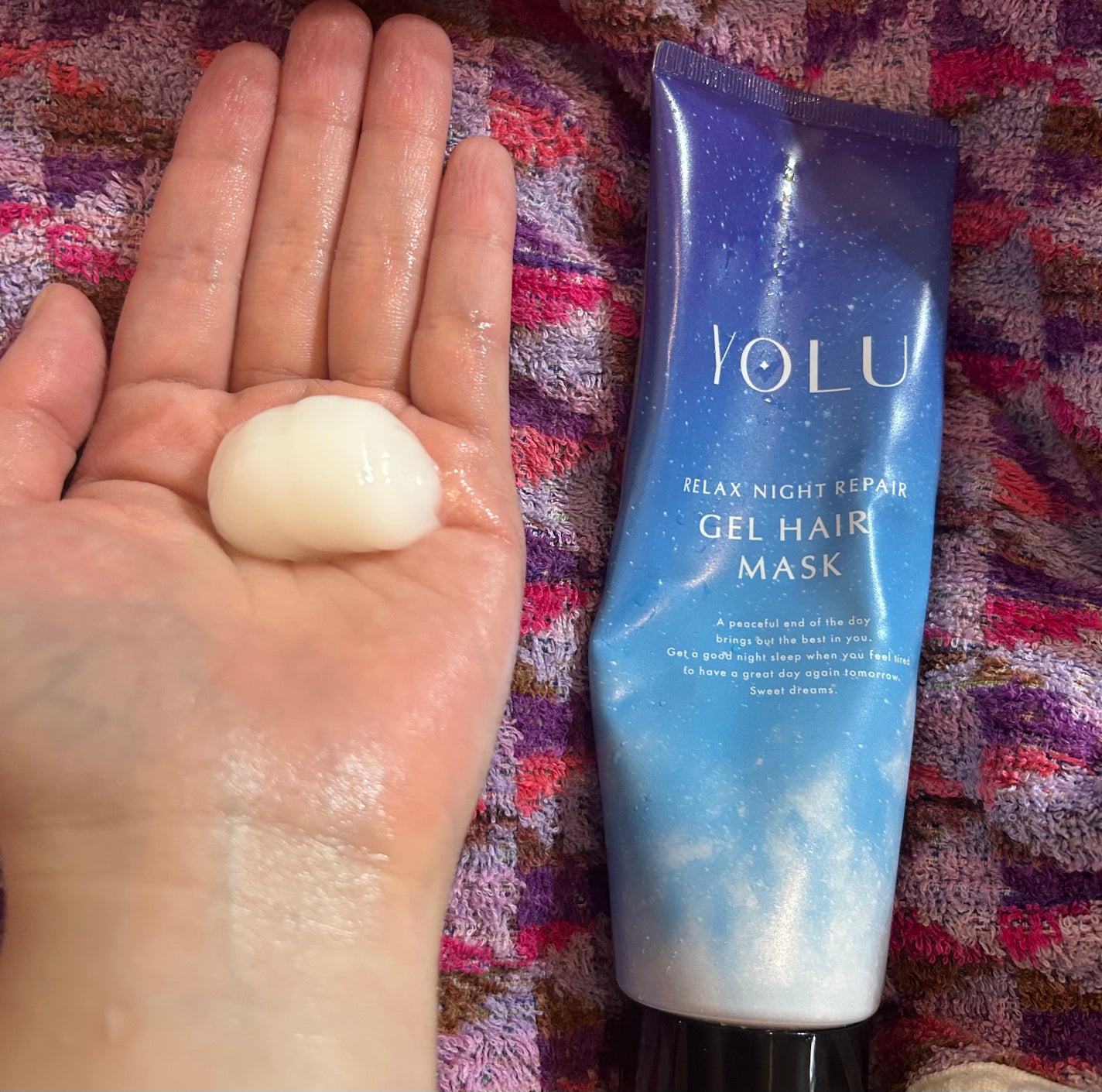 リラックスナイトリペアジェルヘアマスク/YOLU/ヘアマスク・ヘアパックを使ったクチコミ(1枚目)