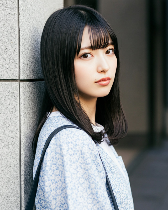 ブルべ夏の黒髪美人