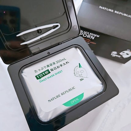 ブラックPDRN デイリーシートマスク/ネイチャーリパブリック/シートマスク・パックを使ったクチコミ(4枚目)
