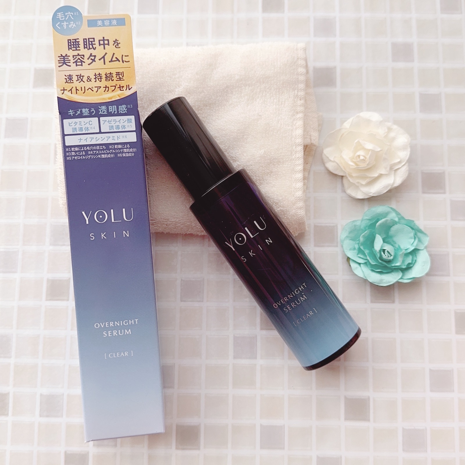 ヨル スキン オーバーナイトセラム クリア/YOLU/美容液を使ったクチコミ（1枚目）