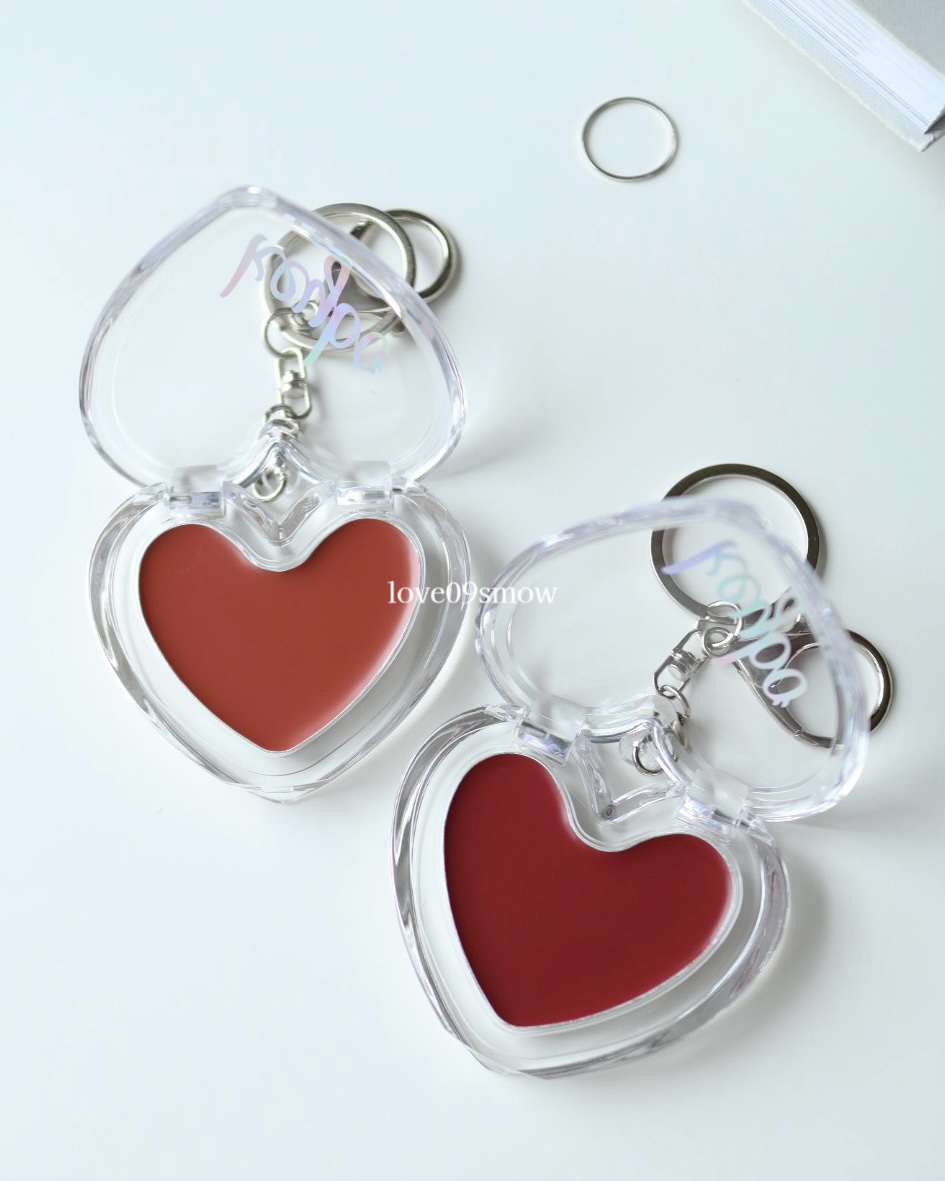 ハートリップ＆チークブラシ/keybo/メイクブラシを使ったクチコミ（3枚目）