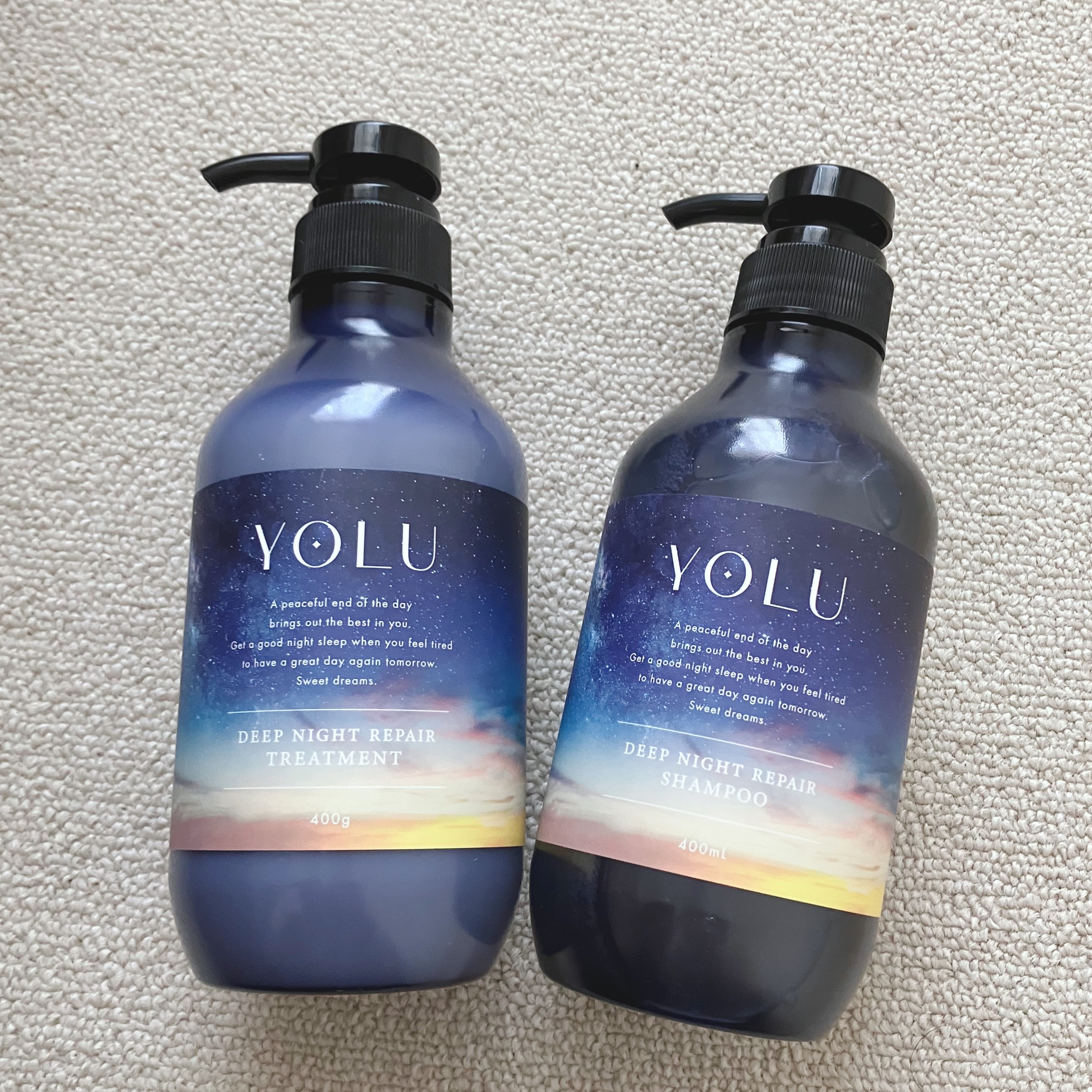 ディープナイトリペアシャンプー／トリートメント/YOLU/シャンプー・コンディショナーを使ったクチコミ（1枚目）