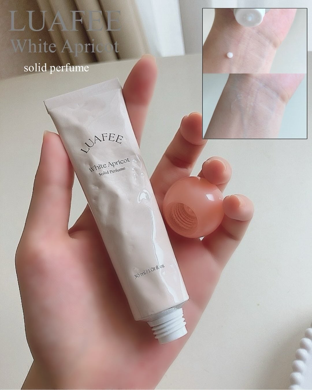 ソリッド パフューム ホワイトアプリコット/LUAFEE/練り香水を使ったクチコミ(3枚目)