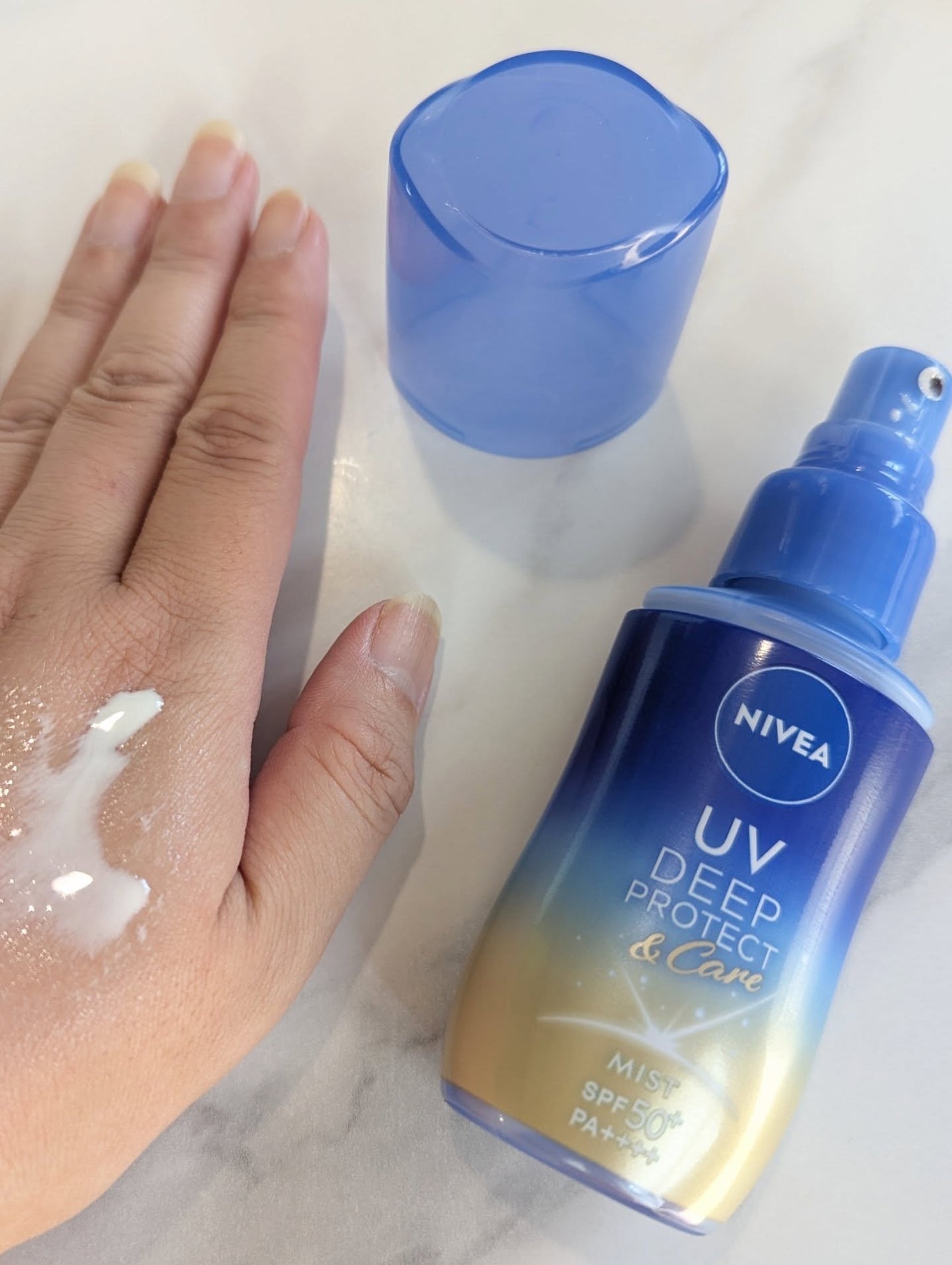 ありがとうこ on LIPS 「ニベアUVディーププロテクト&ケアミルクミスト日焼け止めのUV..」(2枚目)