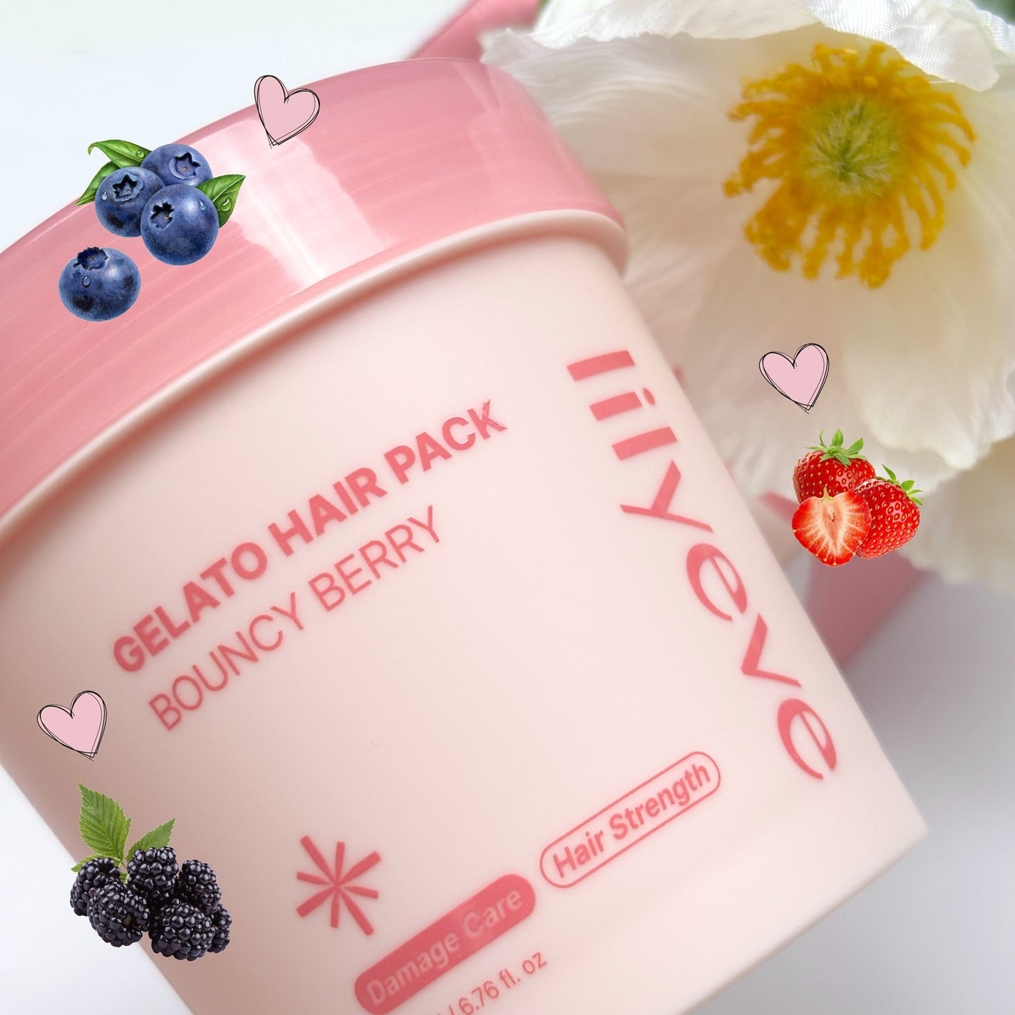 リペアターンジェラートヘアパック バウンシーベリー/リリーイブ/洗い流すヘアトリートメントを使ったクチコミ(1枚目)