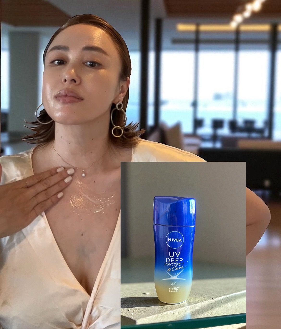 ニベアUV ディープ プロテクト＆ケア ジェル/ニベア/日焼け止めジェルを使ったクチコミ（2枚目）