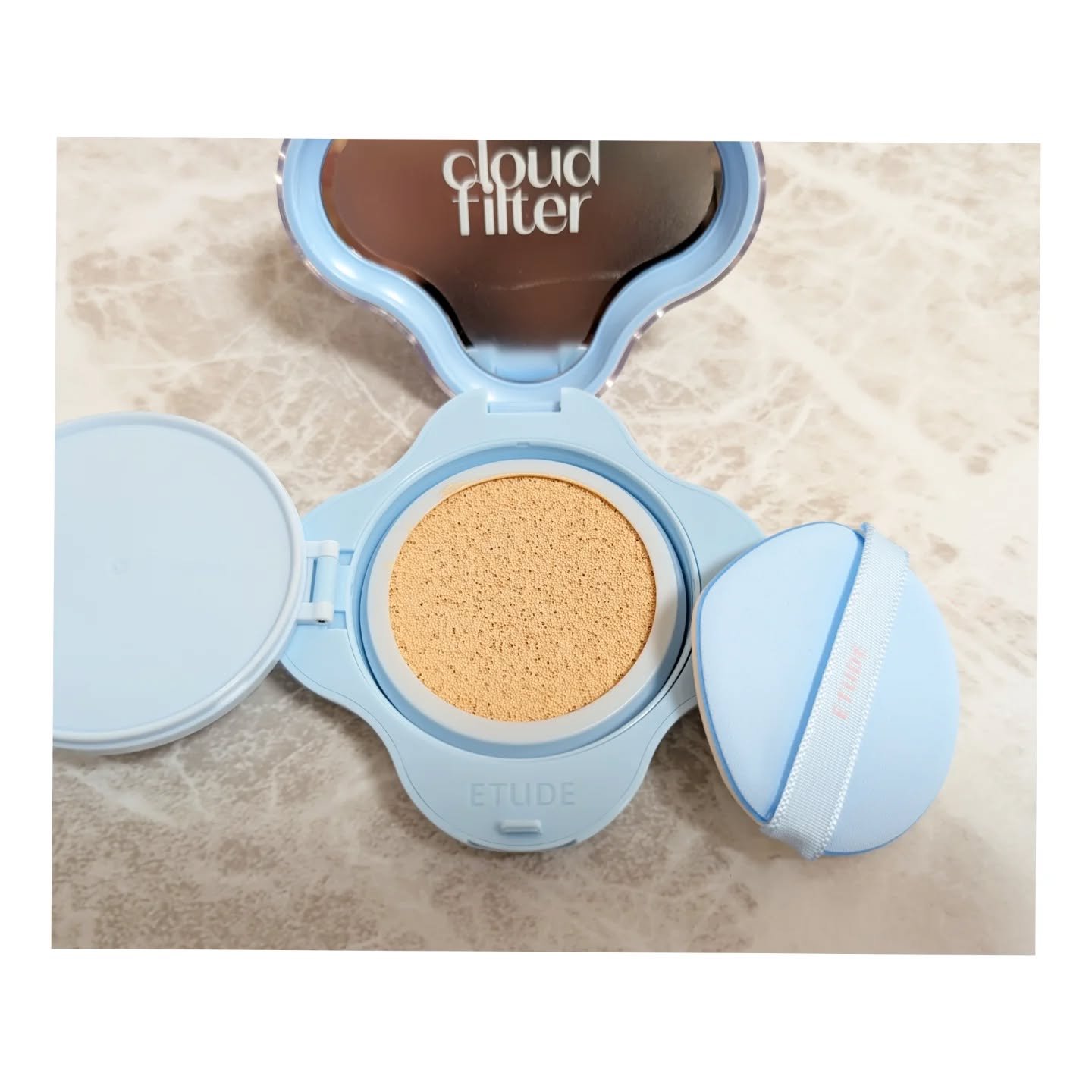 クラウドフィルタークッション/ETUDE/クッションファンデーションを使ったクチコミ（2枚目）