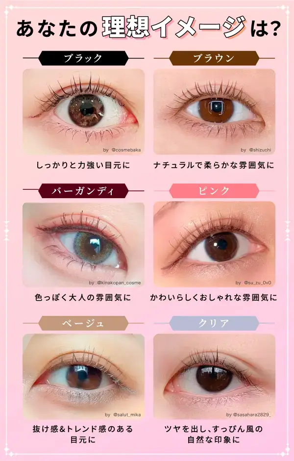 マスカラの色と理想のイメージ
