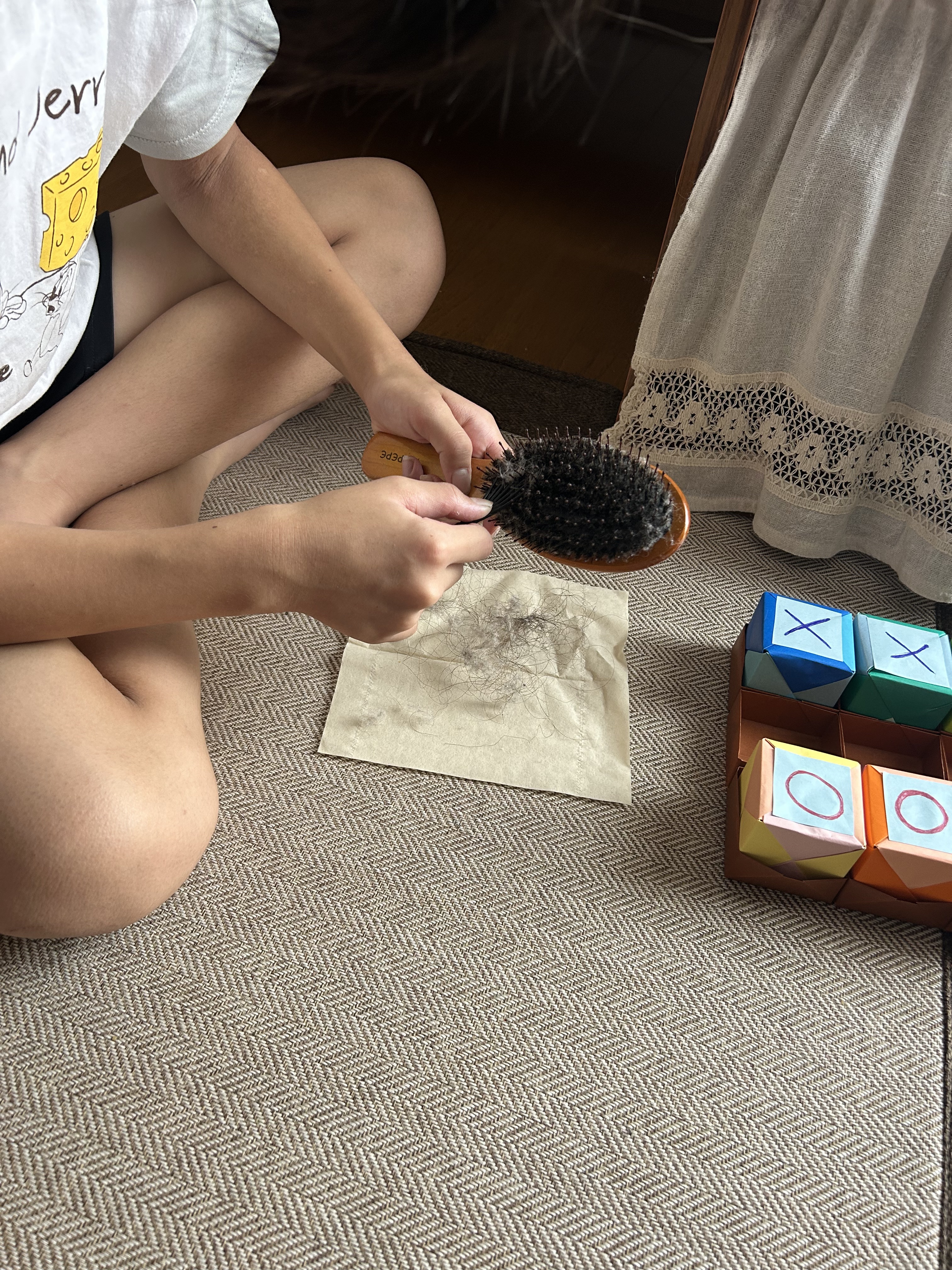 つやつや天然毛のミックスブラシ/マペペ/ヘアブラシを使ったクチコミ（2枚目）