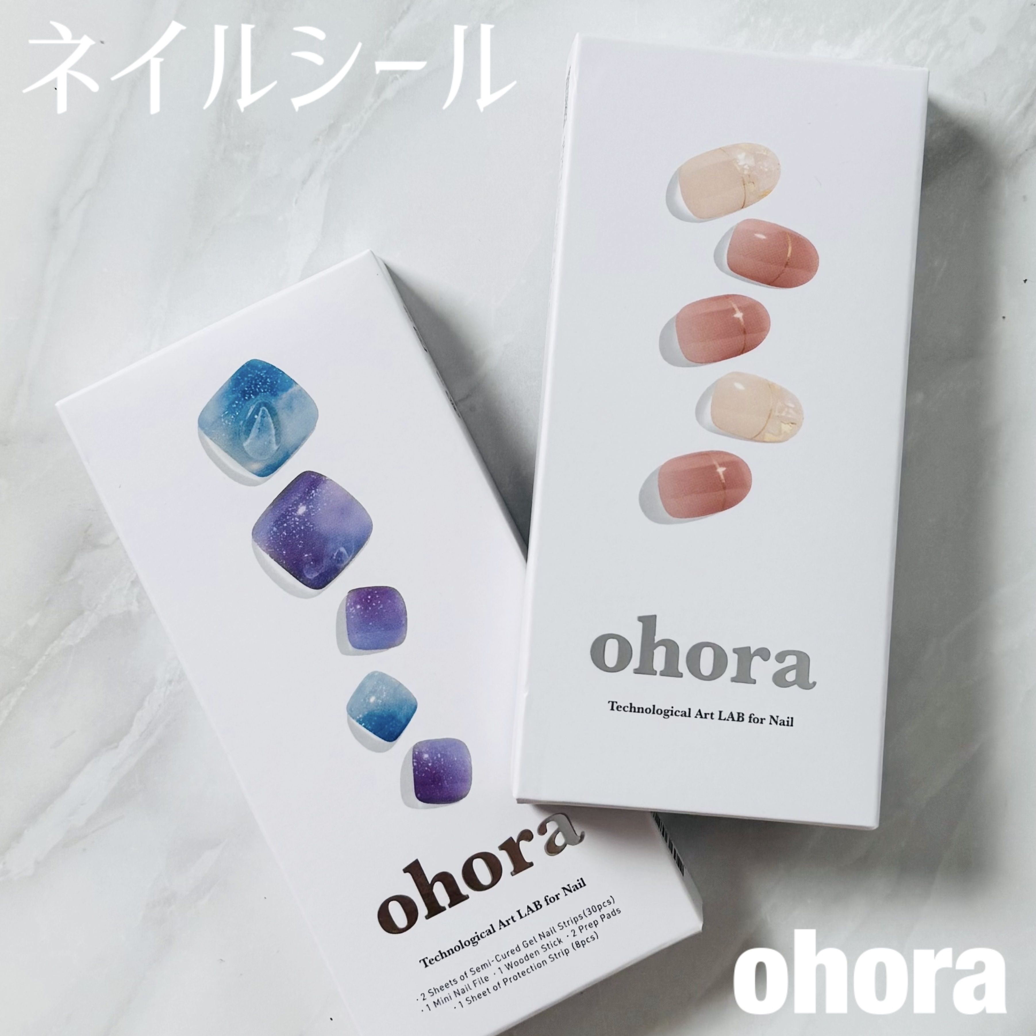 セミキュアジェルネイル（ハンド）/ohora/ネイルシールを使ったクチコミ（1枚目）