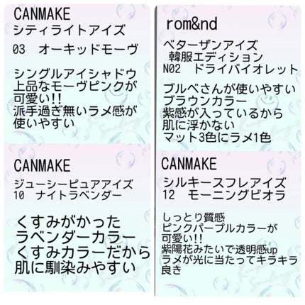 ジューシーピュアアイズ/キャンメイク/アイシャドウパレットを使ったクチコミ(3枚目)