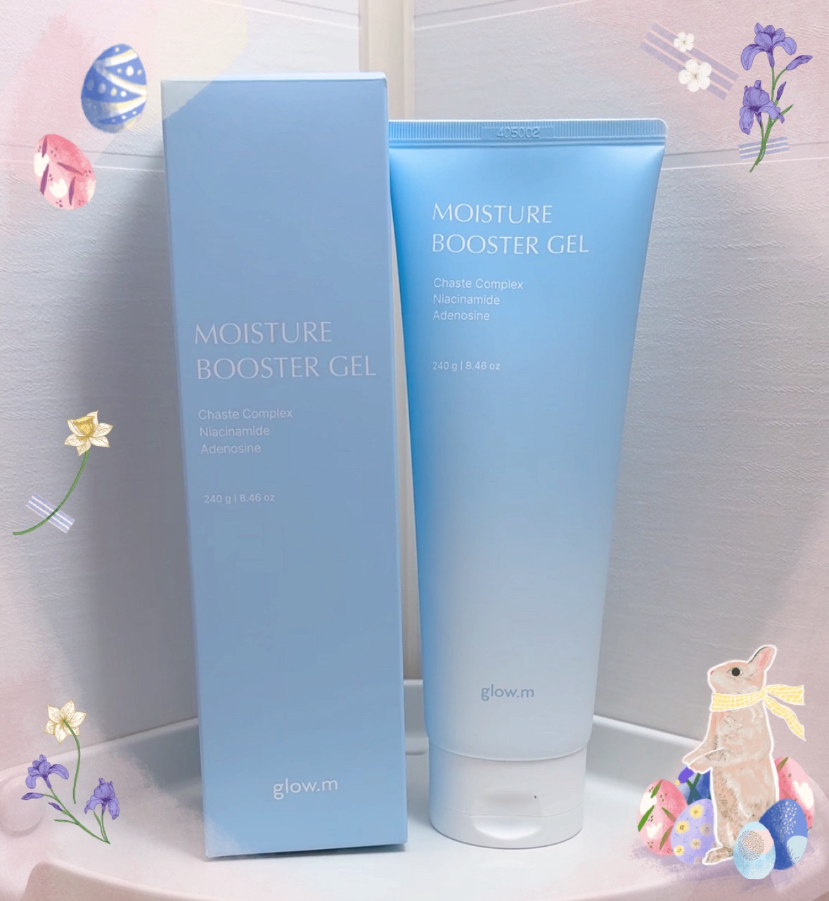 新品未使用シリアル有　Glow.M ブースター本体とモイスチャージェル付き 試してみた】モイスチャーブースタージェル Glow.Mの効果・肌質