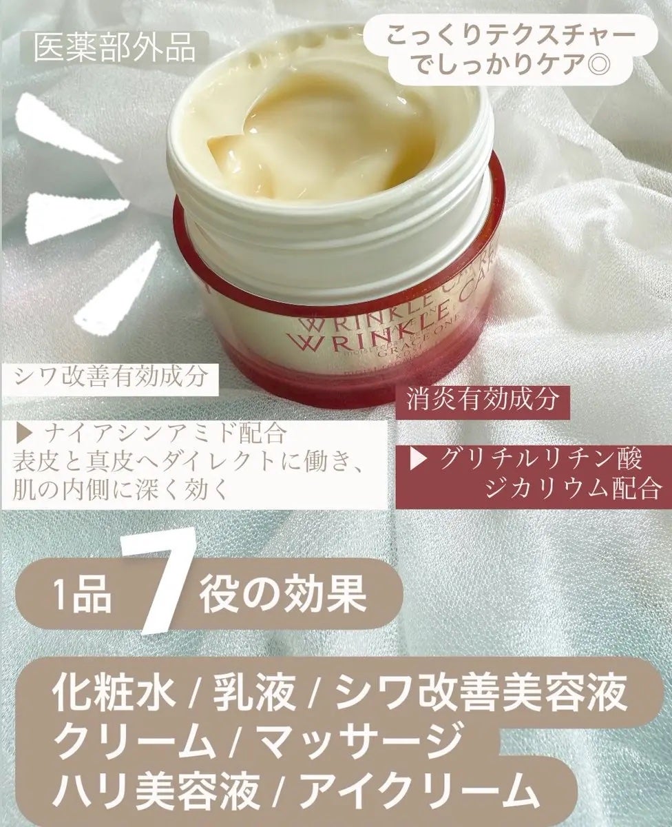 リンクルケア モイストジェルクリーム/グレイスワン/オールインワン化粧品を使ったクチコミ(2枚目)