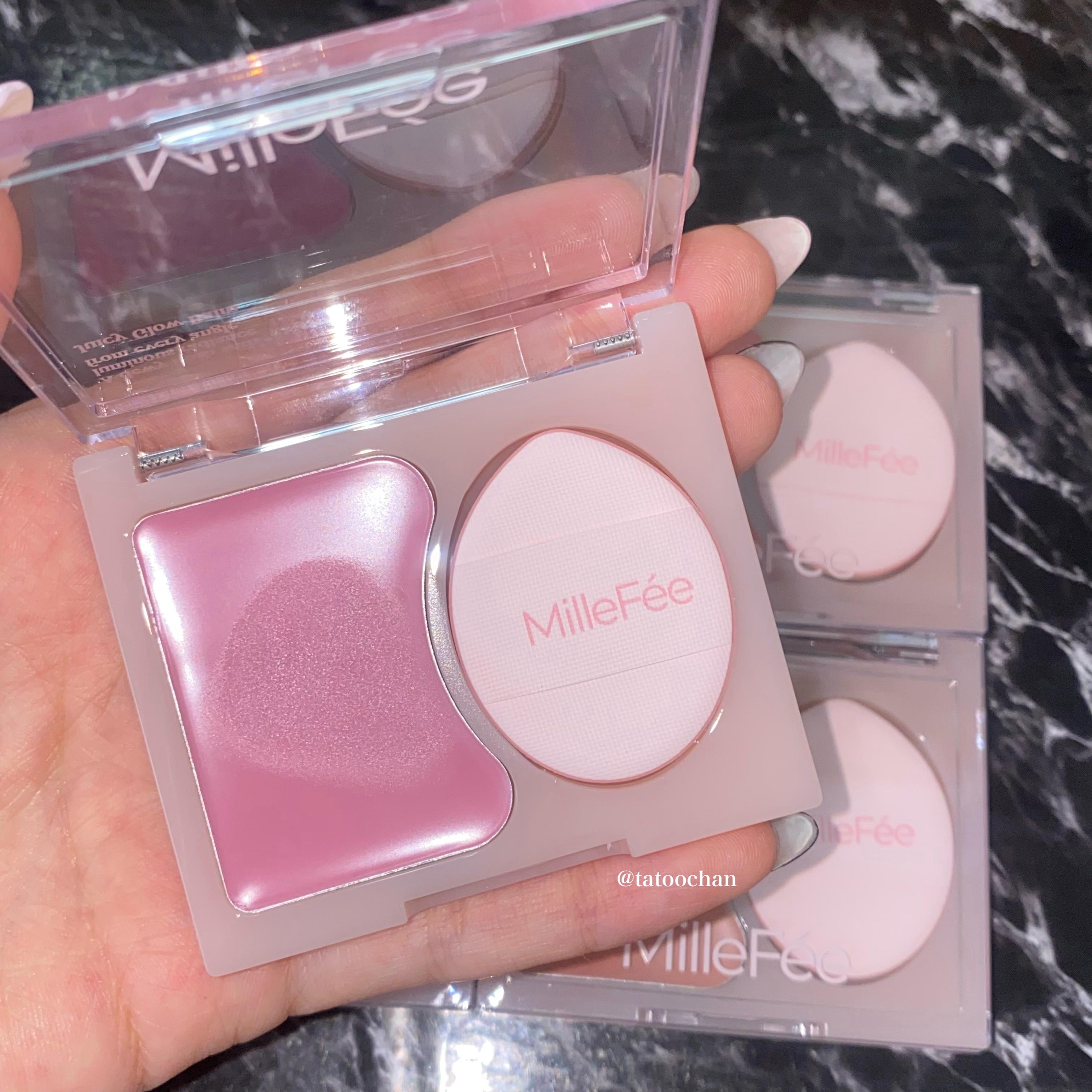 ジューシーグロウバーム/MilleFée/ジェル・クリームチークを使ったクチコミ（2枚目）