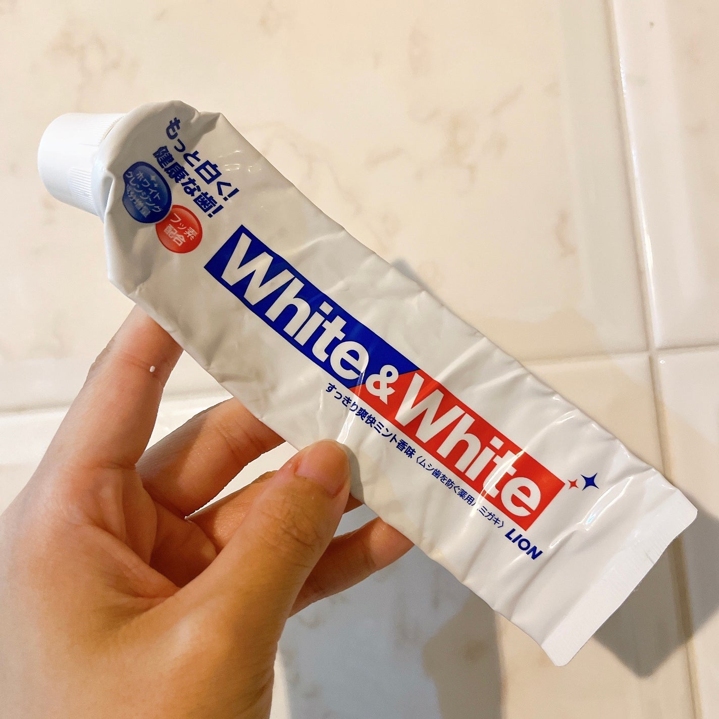 ホワイト&ホワイト ライオン/ライオン/歯磨き粉を使ったクチコミ(1枚目)