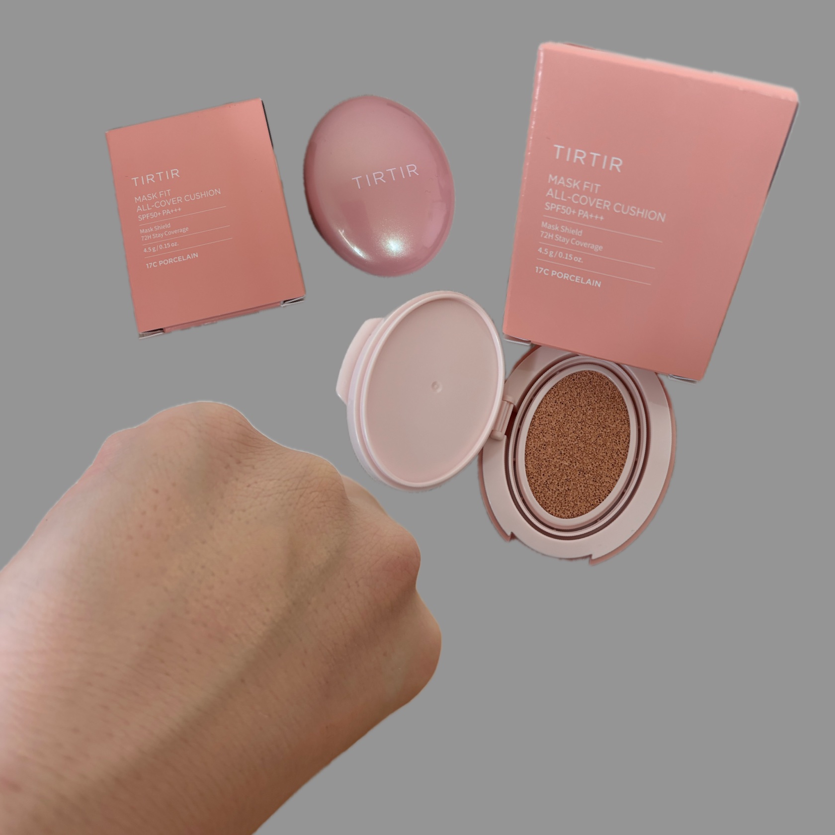 マスクフィットオールカバークッション 17Cポーセリン ミニ/TIRTIR(ティルティル)/クッションファンデーションを使ったクチコミ（1枚目）