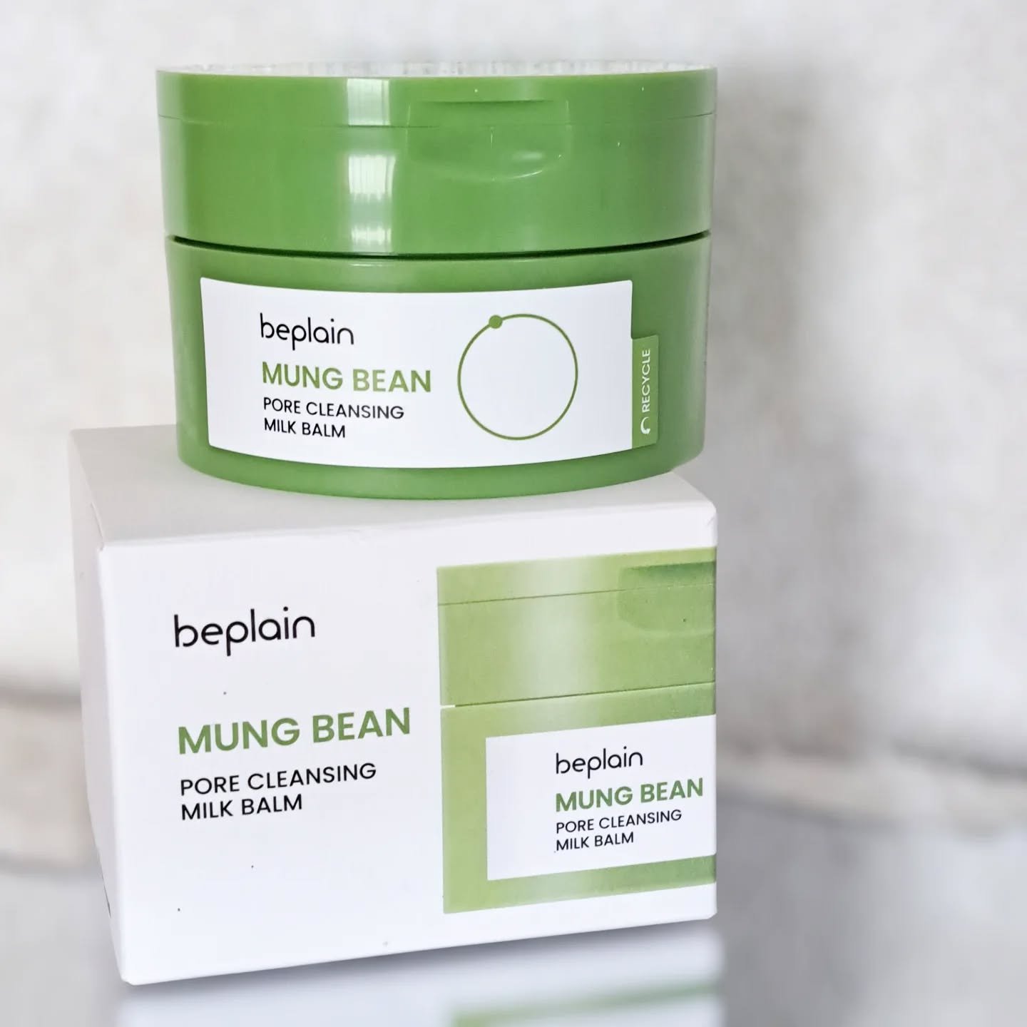 緑豆毛穴クレンジングミルクバーム/beplain/クレンジングバームを使ったクチコミ（1枚目）
