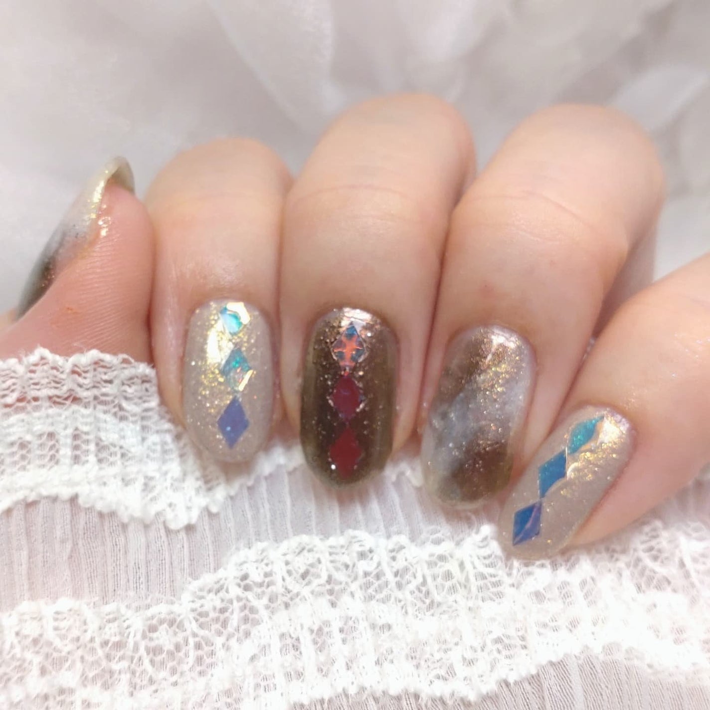 ミルクティ on LIPS 「✴✴#夏ブラウンネイル🤎✴使用色paネイル(@pa_nail)..」(7枚目)