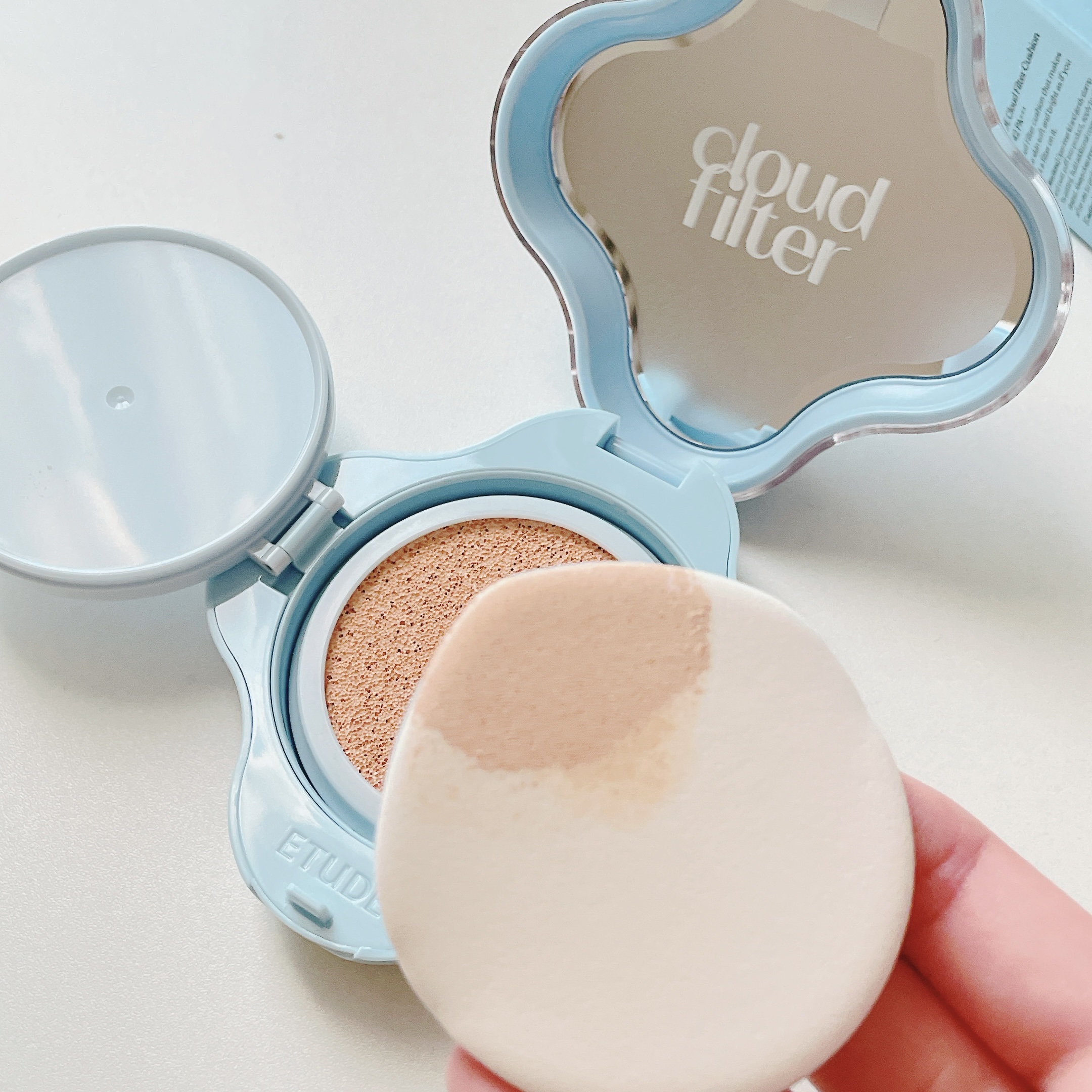 クラウドフィルタークッション/ETUDE/クッションファンデーションを使ったクチコミ（2枚目）