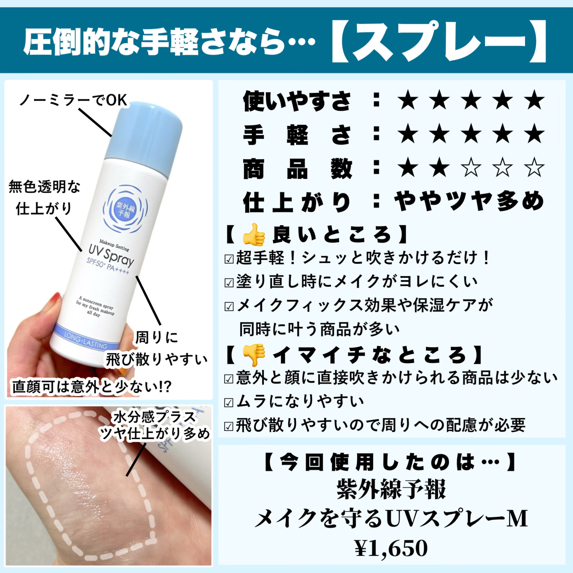 紫外線予報 メイクを守るUVスプレーM/紫外線予報/日焼け止めミスト・スプレーを使ったクチコミ（3枚目）