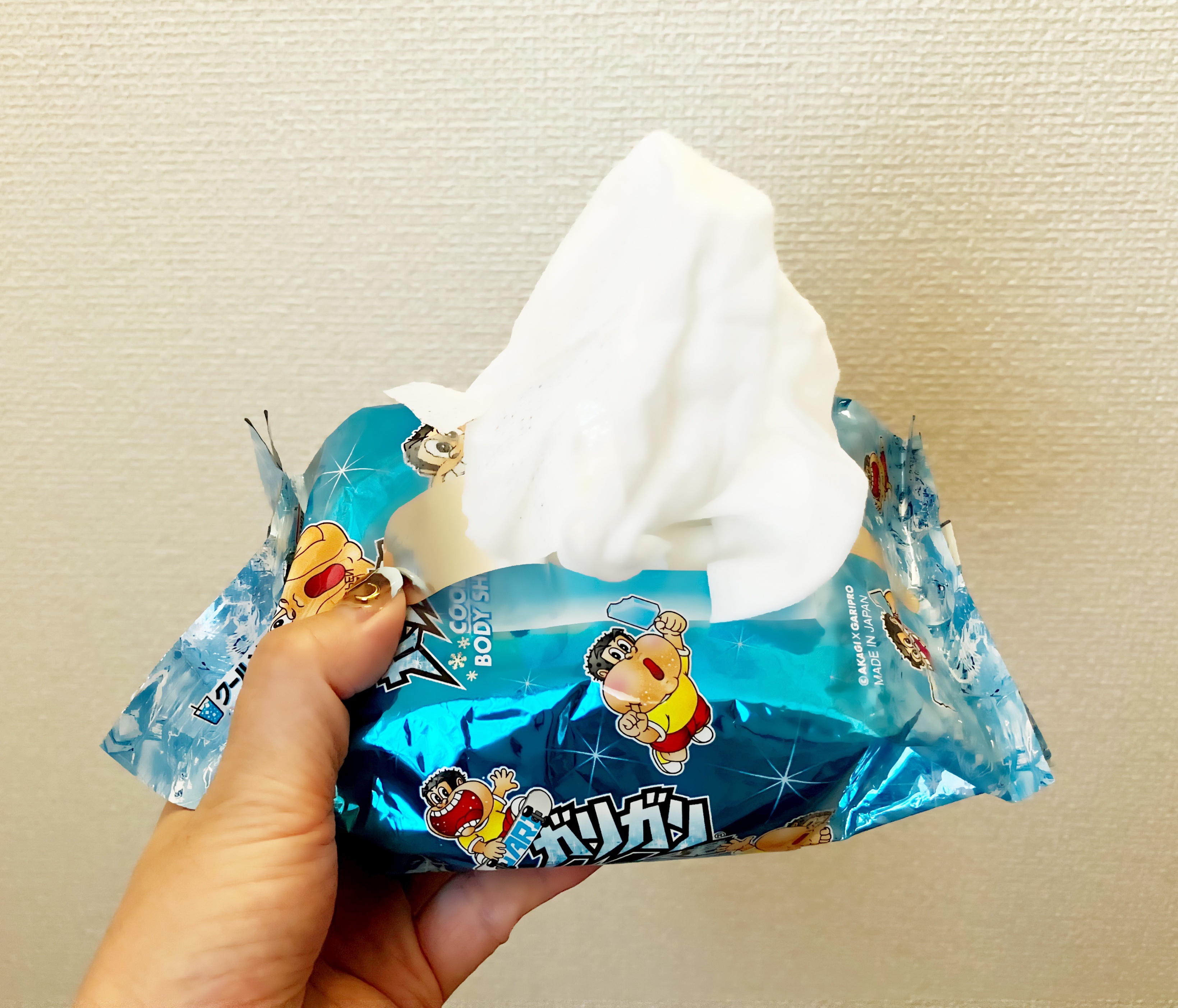 ガリガリ君クールボディシート　クールソーダの香り/バンダイナムコ/ボディシートを使ったクチコミ（2枚目）