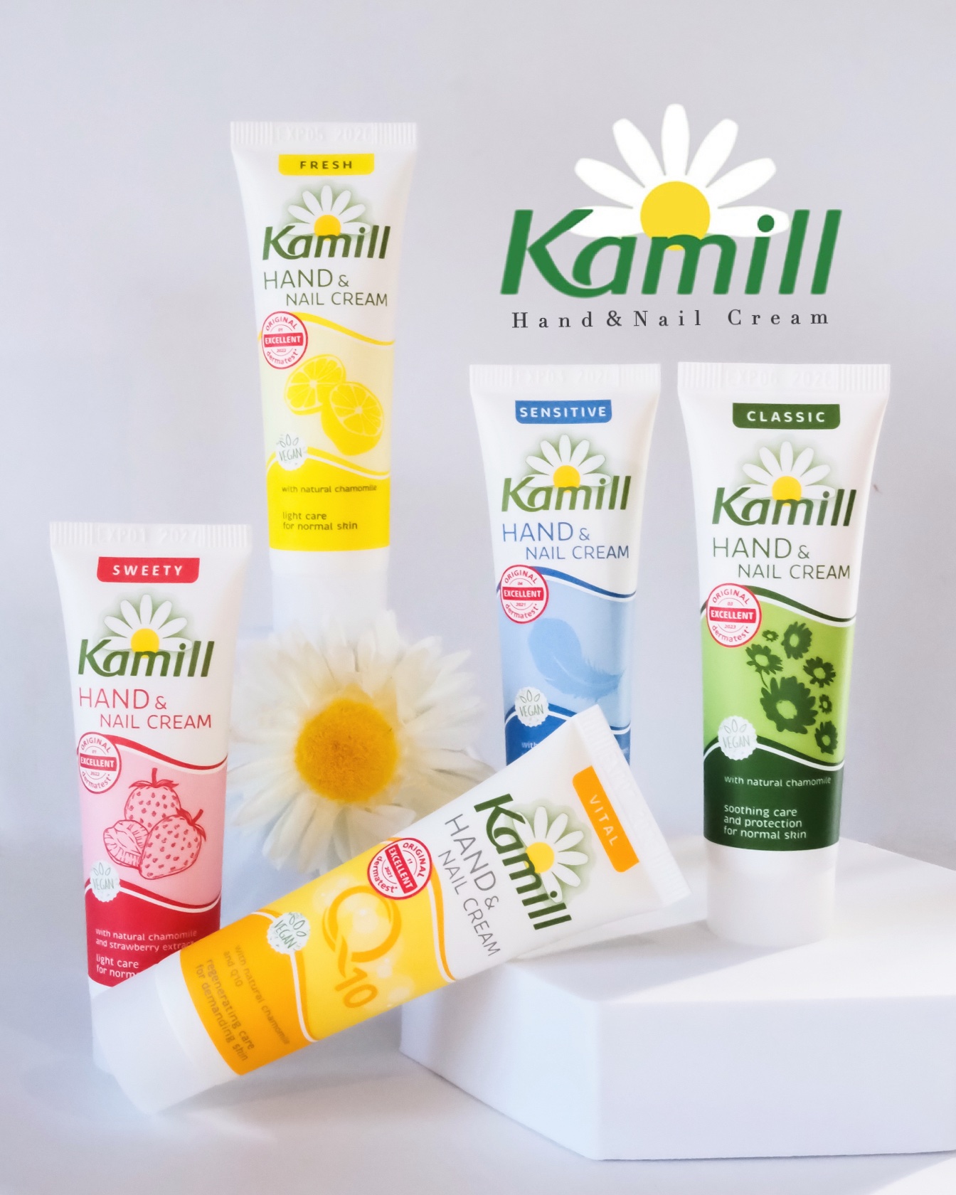 ドイツＮｏ.1ハンドケアブランドのKamill(カミール)から
『ハンド＆ネイルクリーム BEST5 企画セット』

韓国オリーブヤングアワーズで5冠達成しているこのクリーム🌼

持ち運びに丁度良い手のひらサイズで香りがそれぞれ違うから気