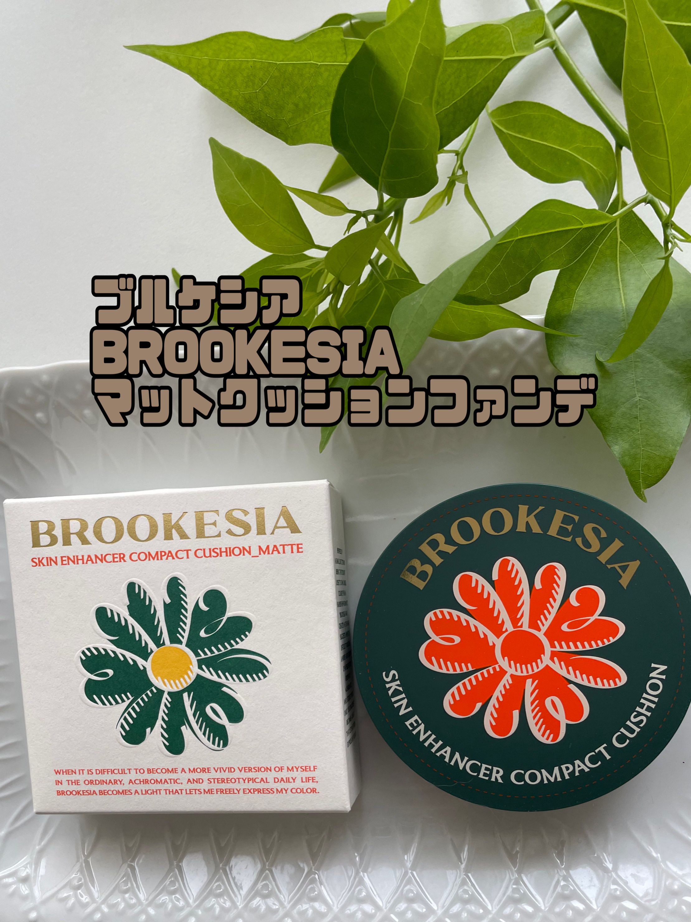 スキンエンハンサー コンパクト クッション (マット) #4 ダークベージュ/BROOKESIA/クッションファンデーションを使ったクチコミ（1枚目）