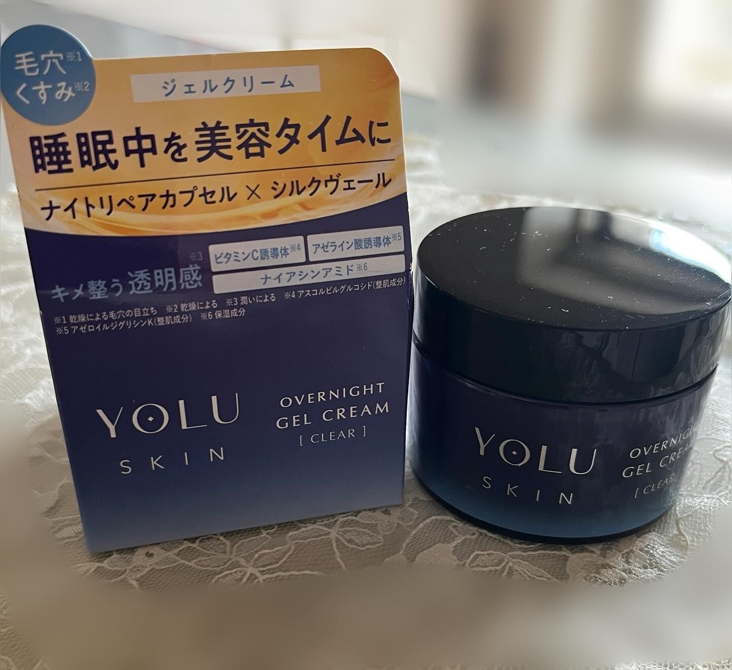 ヨル スキン オーバーナイトジェルクリーム クリア/YOLU/フェイスクリームを使ったクチコミ（1枚目）