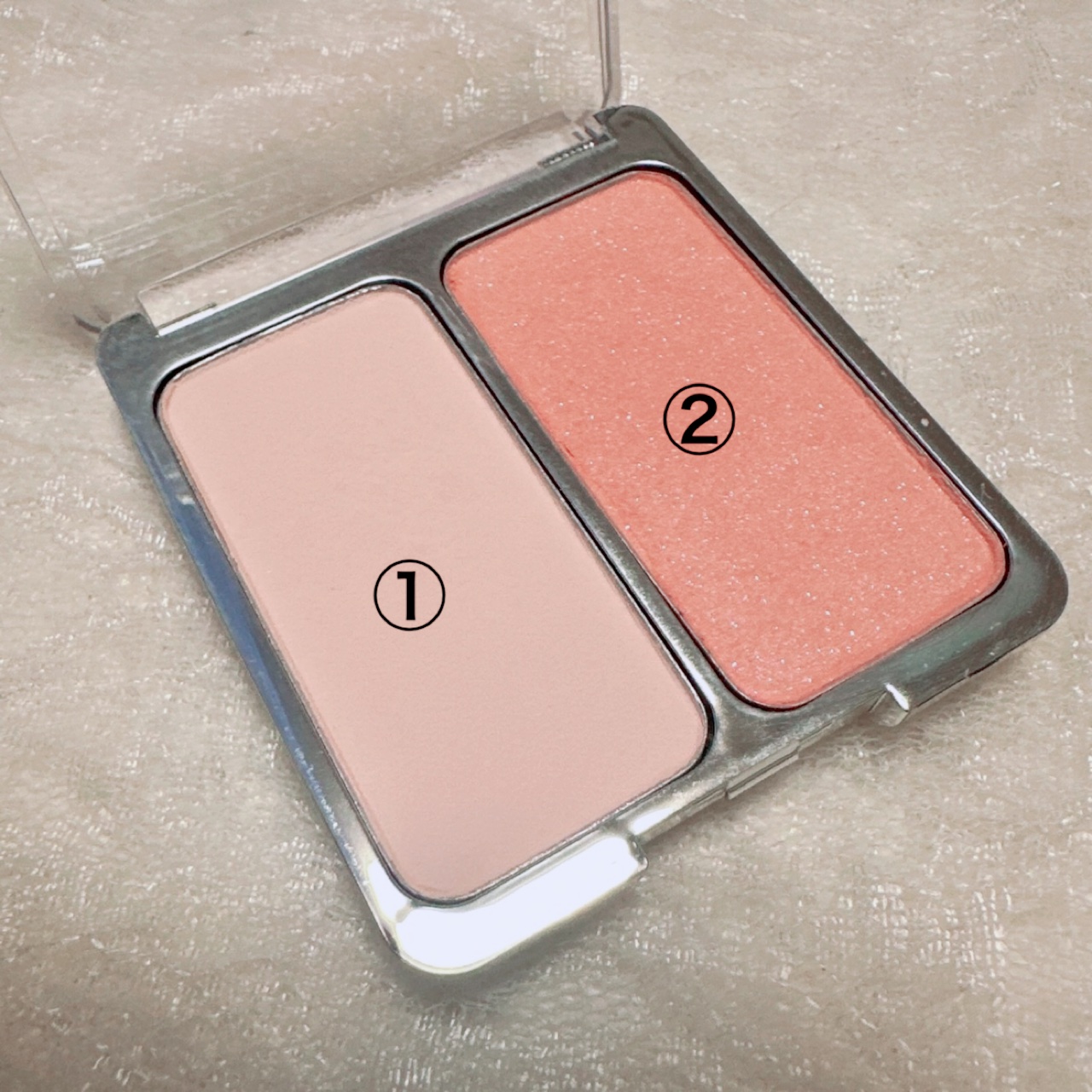 デュアルチーク 【新】11 ジューシーピーチ/2aN/パウダーチークを使ったクチコミ（2枚目）