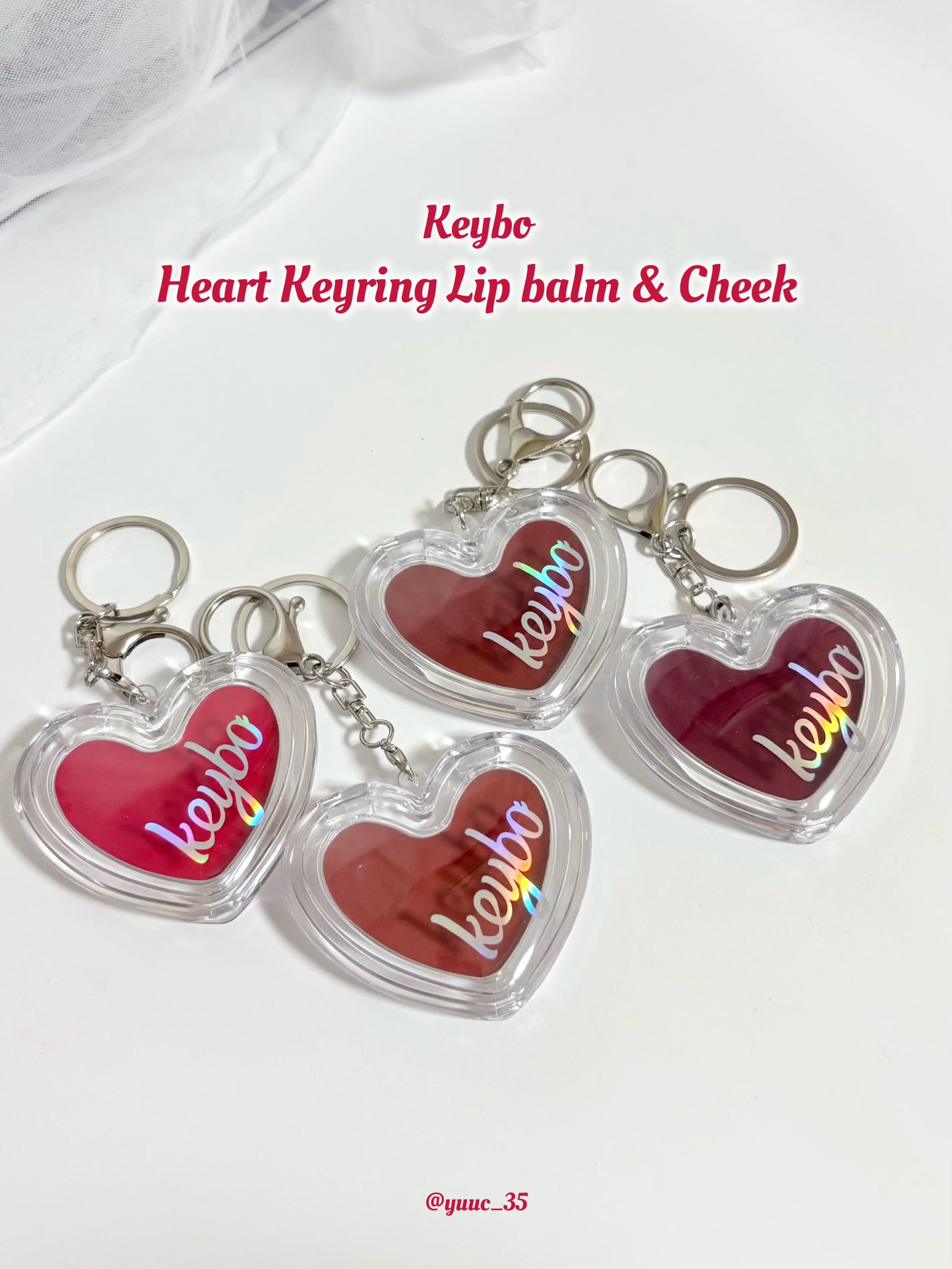 ハートキーリング リップ&チーク/keybo/口紅を使ったクチコミ(2枚目)