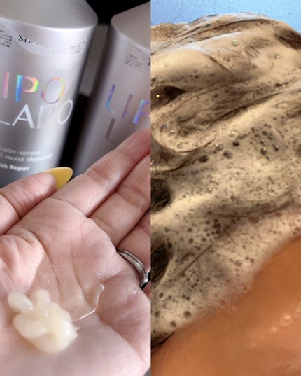 リポ ラボ ケラチンセラム ジェルモイスト シャンプー /トリートメントスリークリペア*/LIPO LABO/市販シャンプーを使ったクチコミ(2枚目)