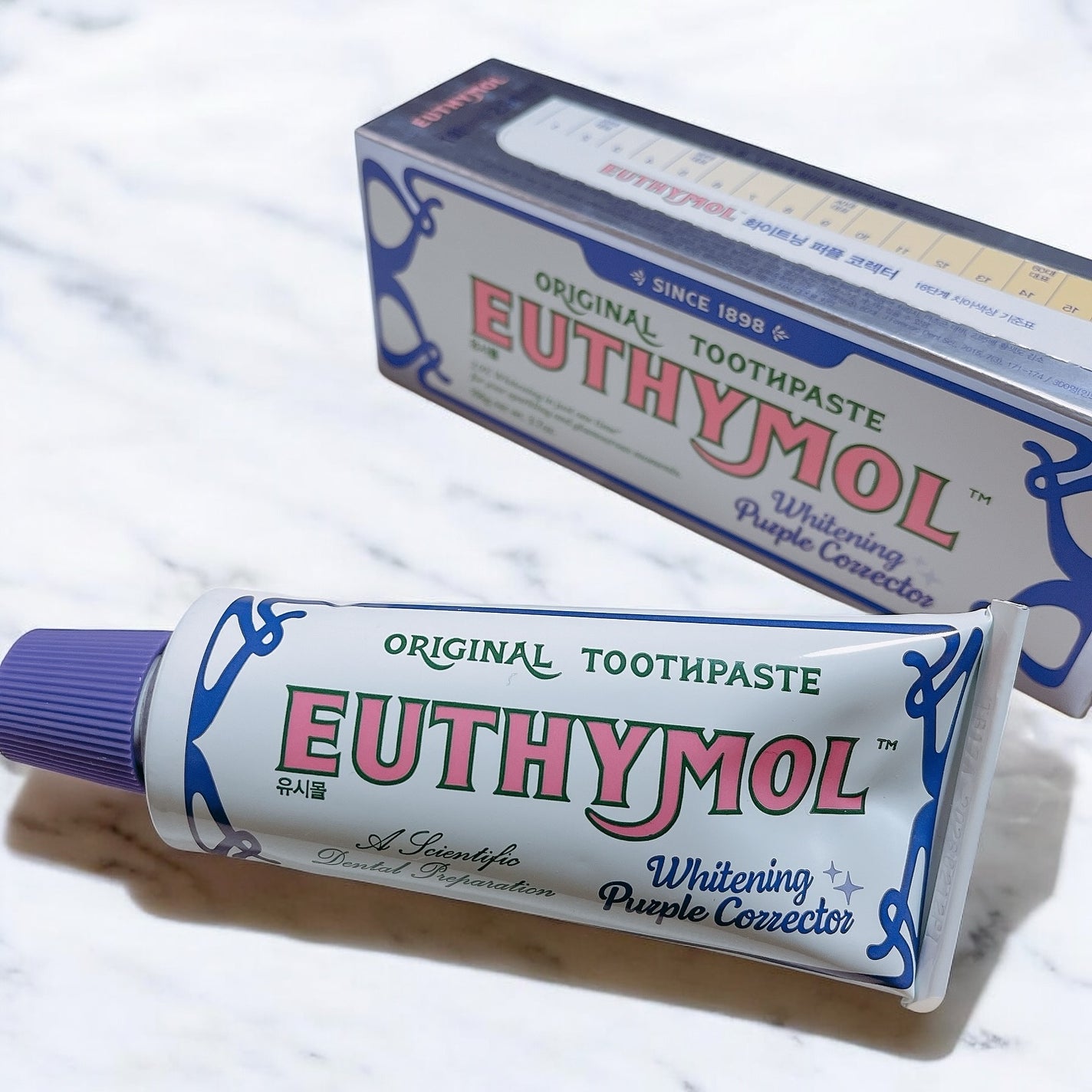 ホワイトパープル歯みがき ピーチフローラルミントの香り/EUTHYMOL/歯磨き粉を使ったクチコミ(2枚目)