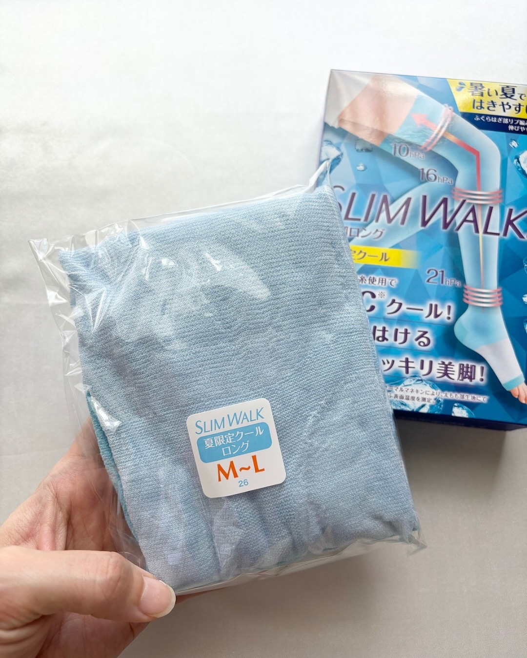 スリムウォーク® 美脚ロング 夏限定クール/SLIMWALK/着圧ソックス・レギンスを使ったクチコミ（3枚目）