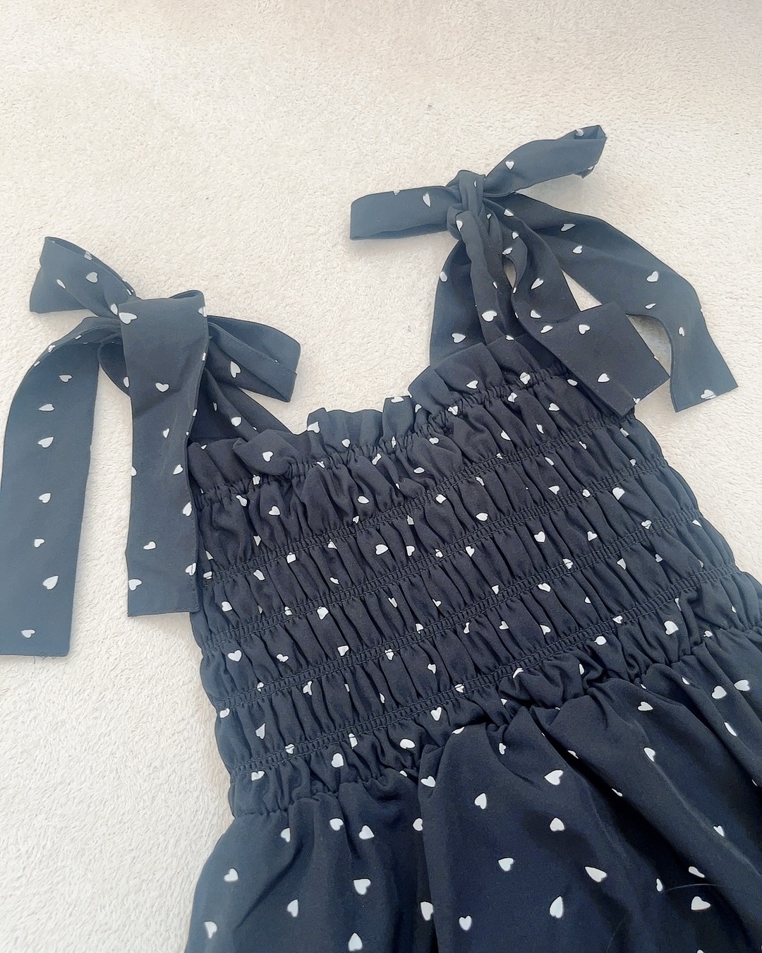 ハート柄リボンストラップティアードワンピース/GRL/その他を使ったクチコミ（2枚目）