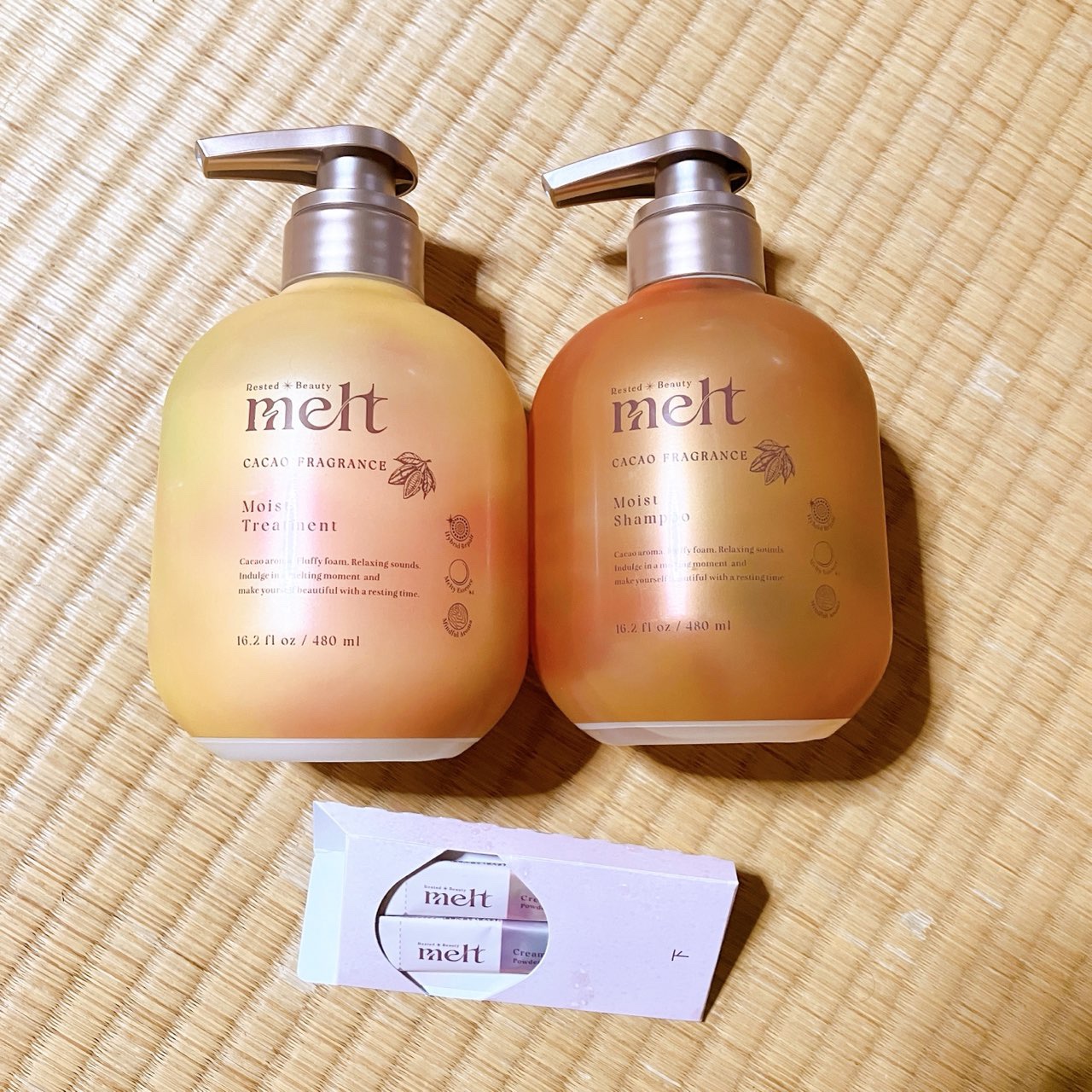 sweet melt collectionメルト　モイストシャンプー ＆ モイストトリートメント カカオフレグランス/melt/市販シャンプーを使ったクチコミ（1枚目）