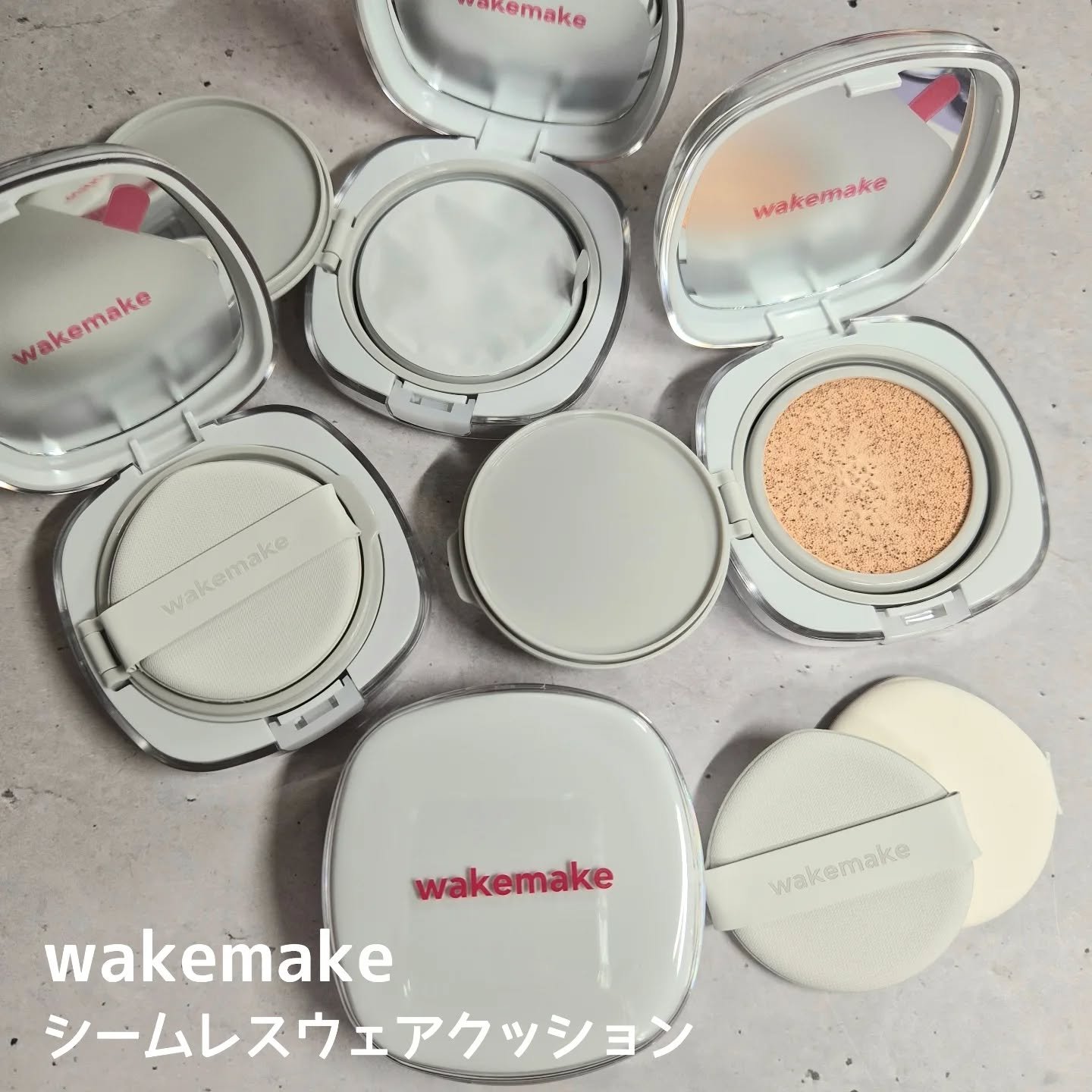 シームレスウェアクッション/wakemake/クッションファンデーションを使ったクチコミ（2枚目）
