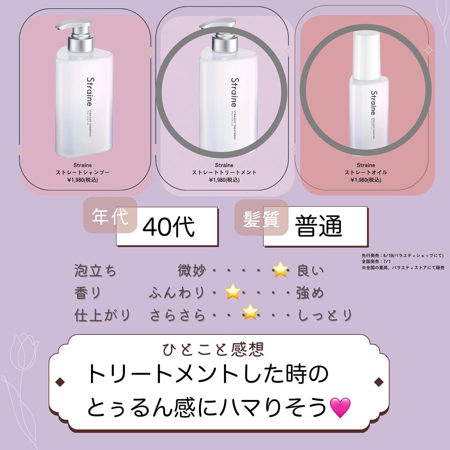 ストレートシャンプー/ストレートトリートメント ホワイトブロッサムの香り/Straine/市販シャンプーを使ったクチコミ（3枚目）