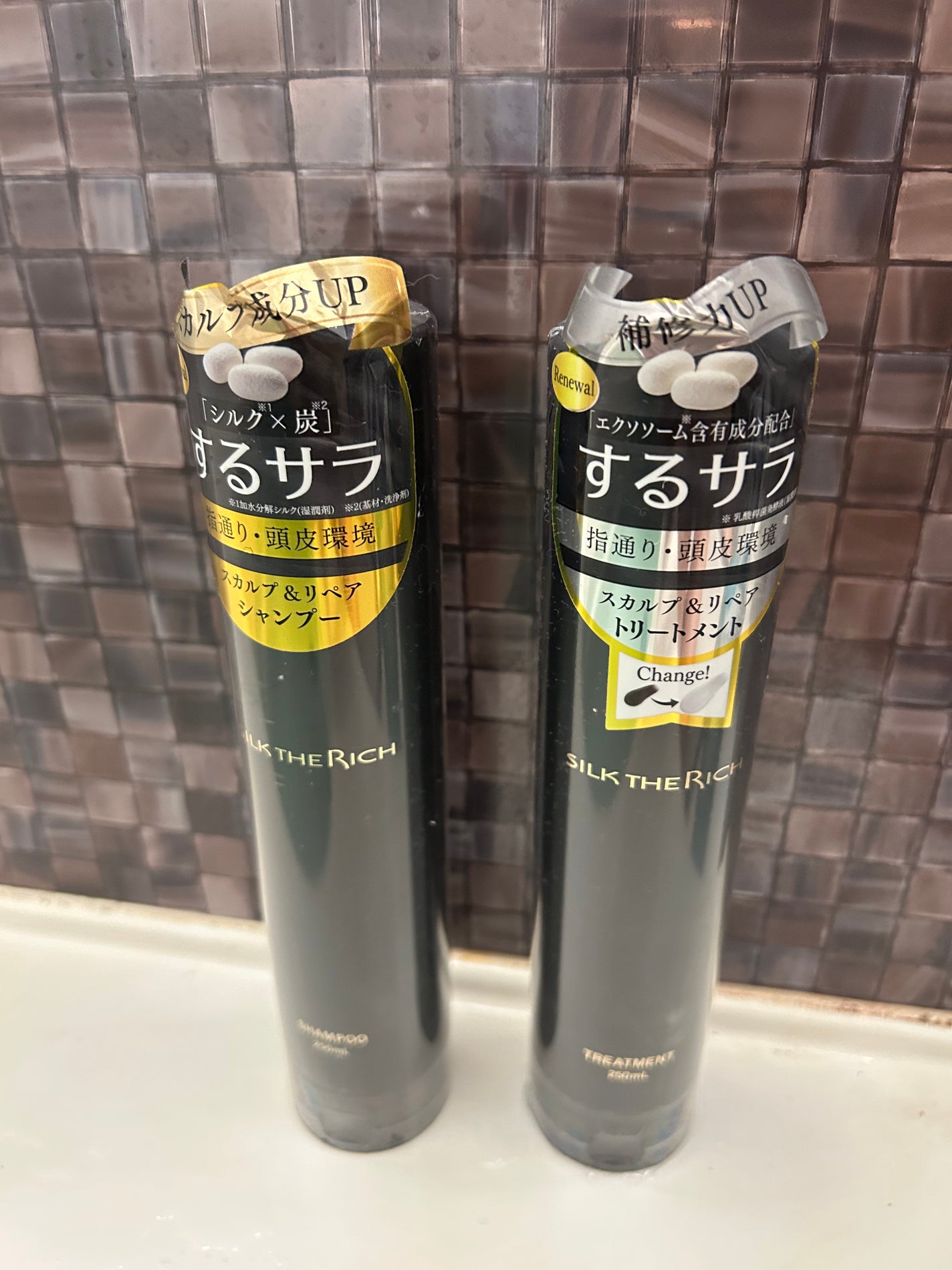 SILK THE RICH スカルプ&リペア シャンプー・トリートメント/SILK THE RICH/市販シャンプーを使ったクチコミ(1枚目)