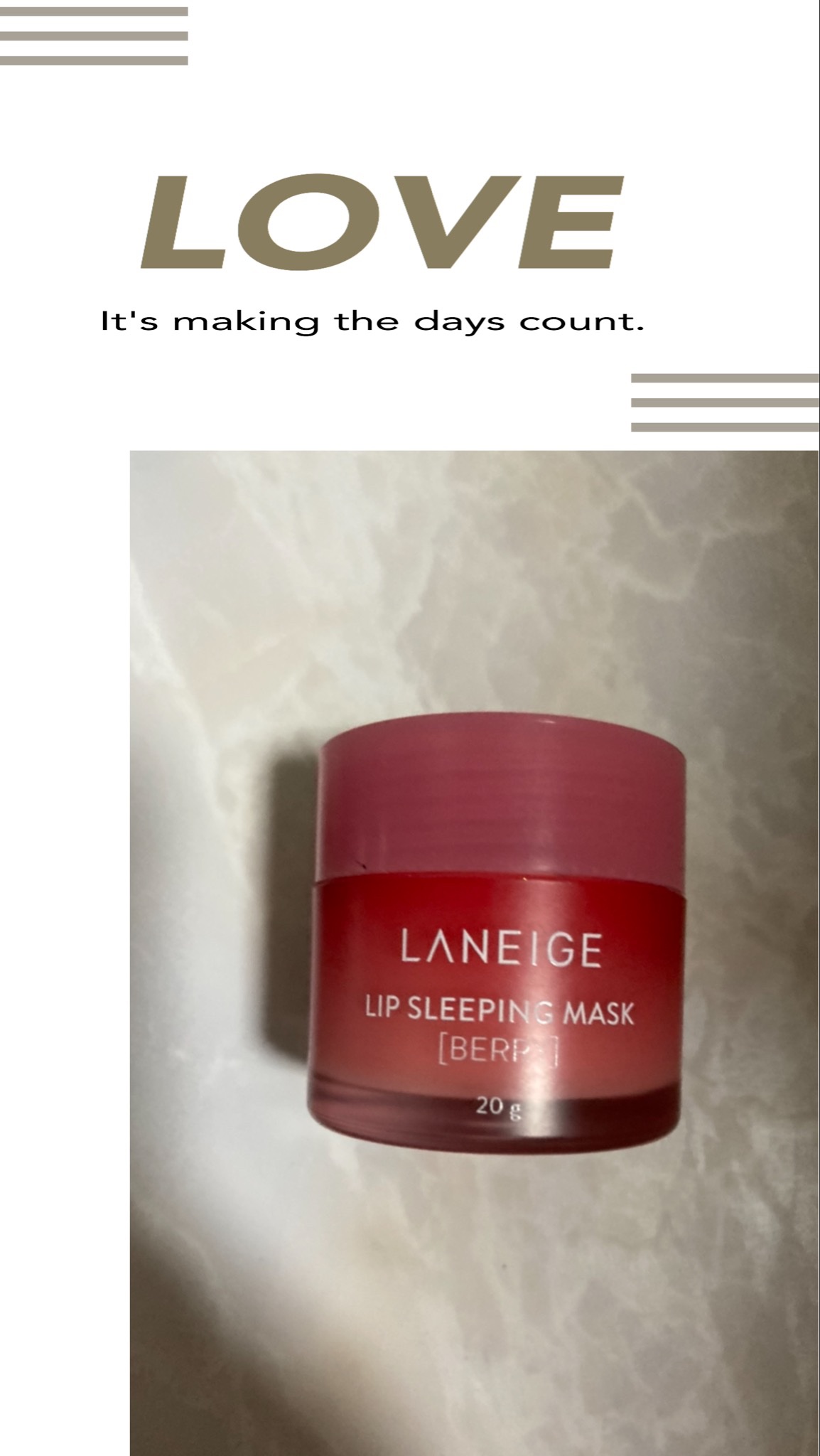 リップスリーピングマスク/LANEIGE/リップバームを使ったクチコミ（1枚目）