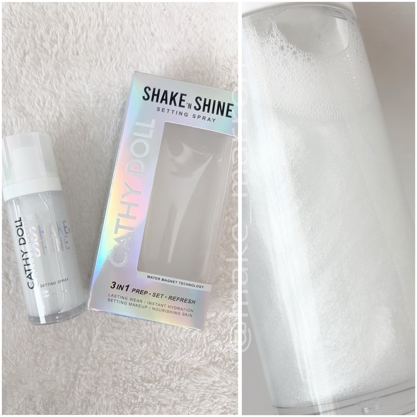 シェイクシャインセッティングスプレー/CathyDoll/フィックスミストを使ったクチコミ(2枚目)