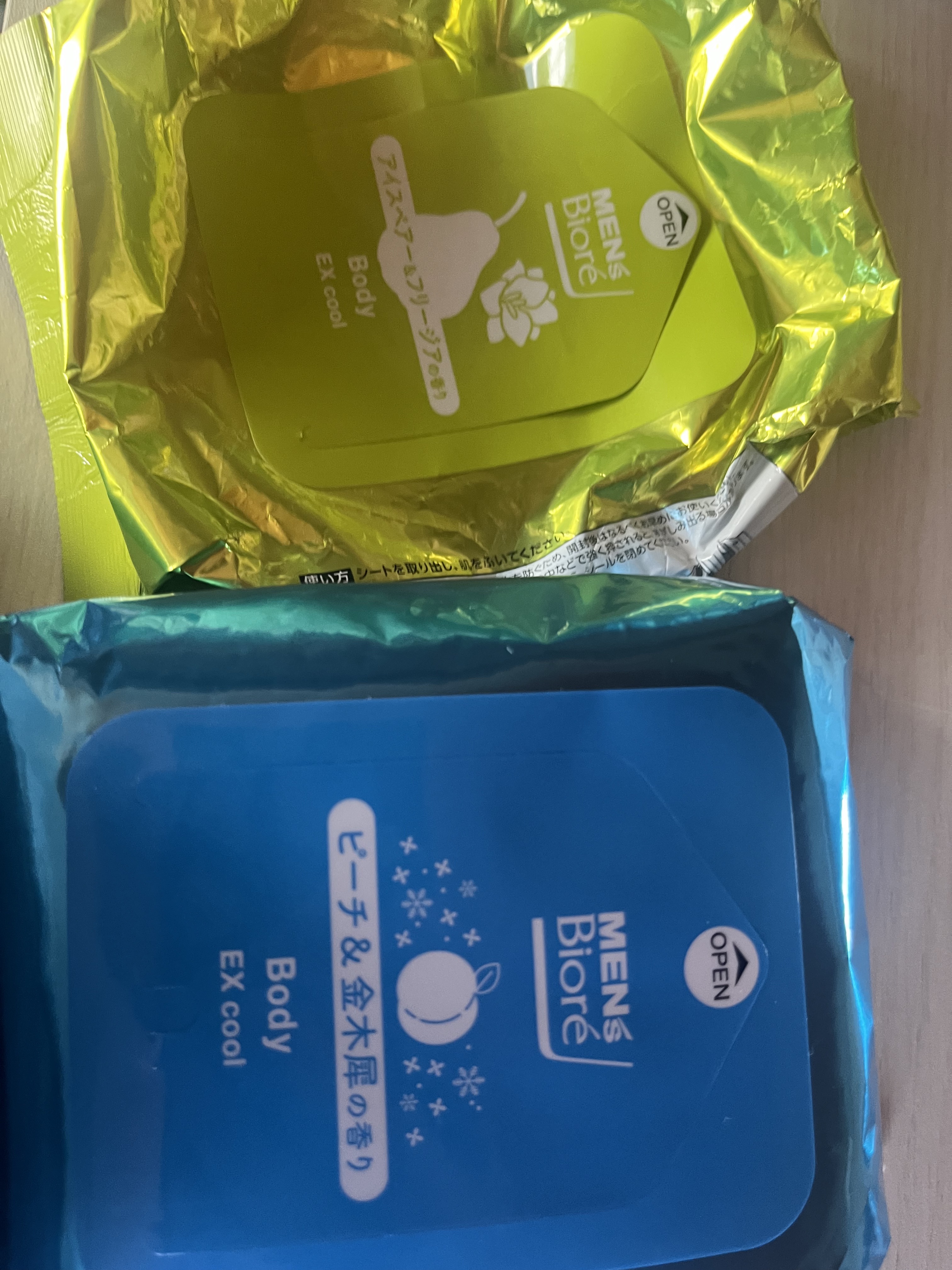 極冷感　アイスペア&フリージアの香り/メンズビオレ/ボディシートを使ったクチコミ（1枚目）