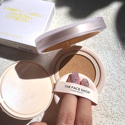 インクラスティングクッションファンデーション/THE FACE SHOP/クッションファンデーションを使ったクチコミ(4枚目)