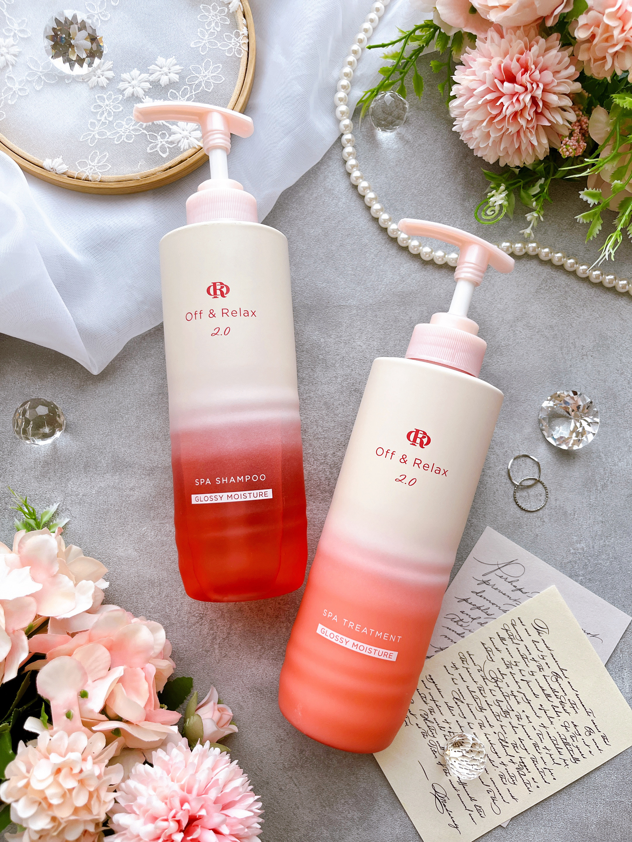 温泉水×美肌菌でアプローチ🧴
⁡
『ふんわり』も『うるツヤ』も叶えてくれる
進化したスカルプケアのシャンプー&トリートメント
⁡
OR Off&Relax（オフアンドリラックス）の
ORスパ・シャンプー グロッシーモイスチャー
とOR ス