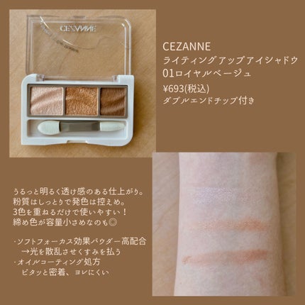 ライティングアップアイシャドウ/CEZANNE/アイシャドウを使ったクチコミ(2枚目)