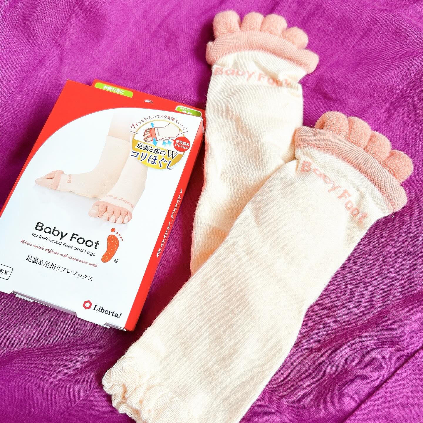 ベビーフット 足裏＆足指リフレソックス/ベビーフット/レッグ・フットケアを使ったクチコミ（1枚目）