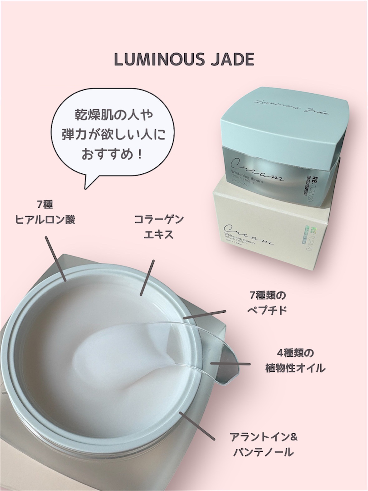 LUMINOUS JADEホワイトニングブルームリターンブルーム/ LUMINOUS JADE/その他スキンケアを使ったクチコミ（3枚目）