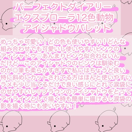 エクスプローラ12色 動物アイシャドウパレット/PERFECT DIARY/アイシャドウパレットを使ったクチコミ(2枚目)