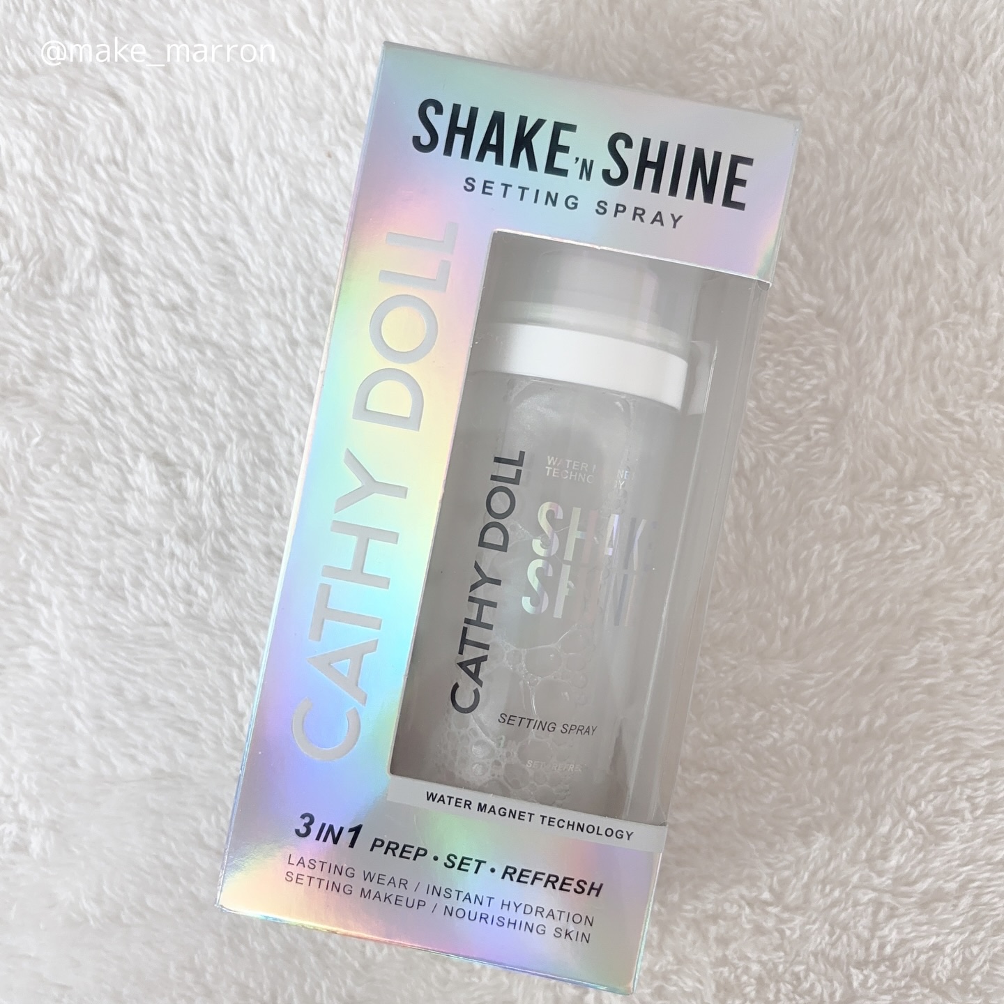 シェイクシャインセッティングスプレー/CathyDoll/フィックスミストを使ったクチコミ（1枚目）